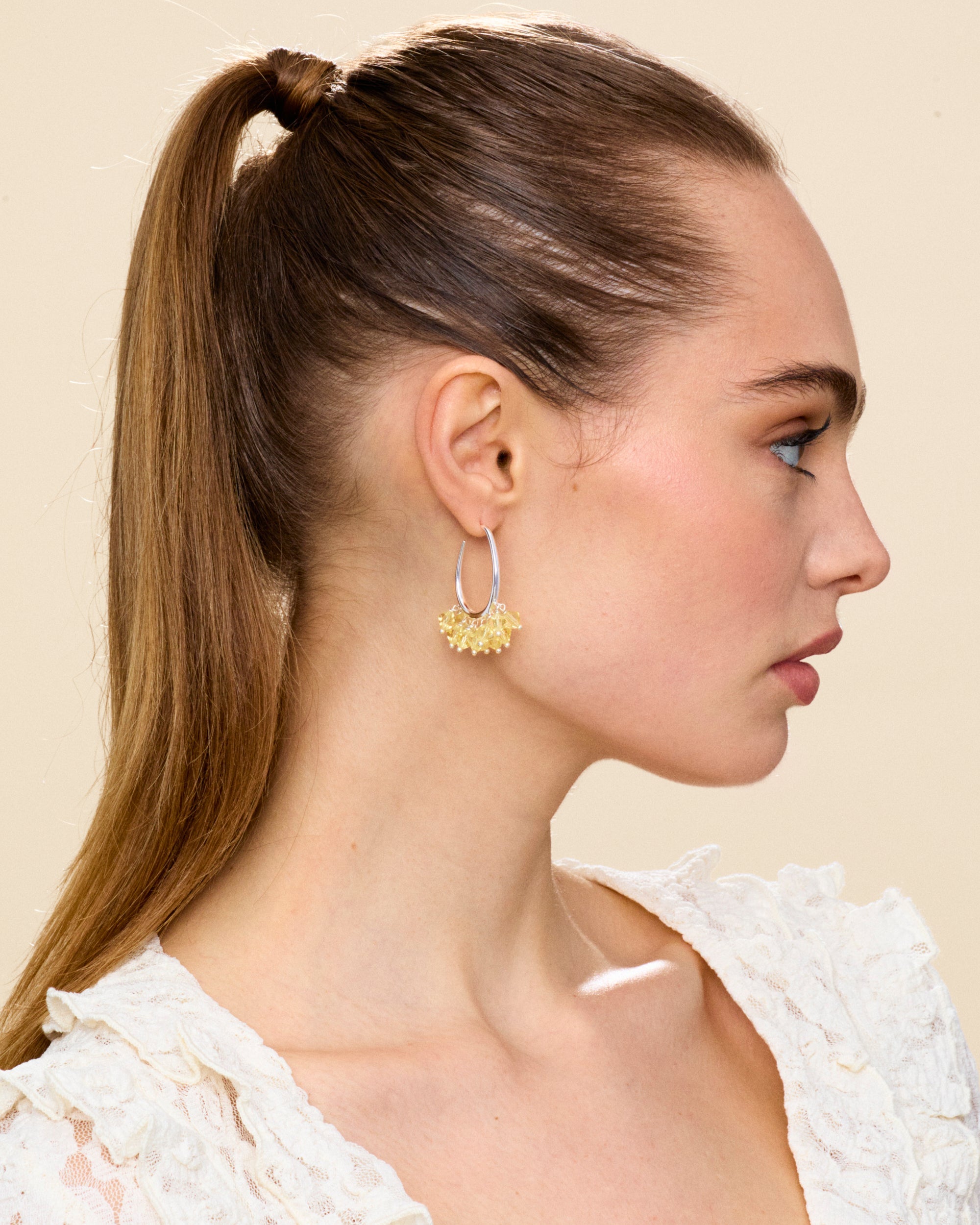 Honeydew Dew Earrings in Silver