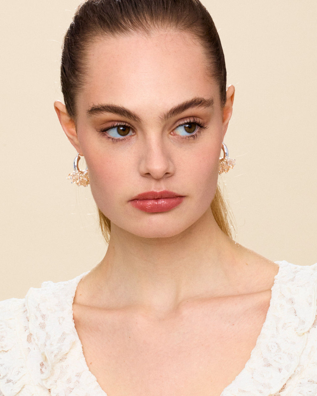 Golden Goddess Earrings in Silver