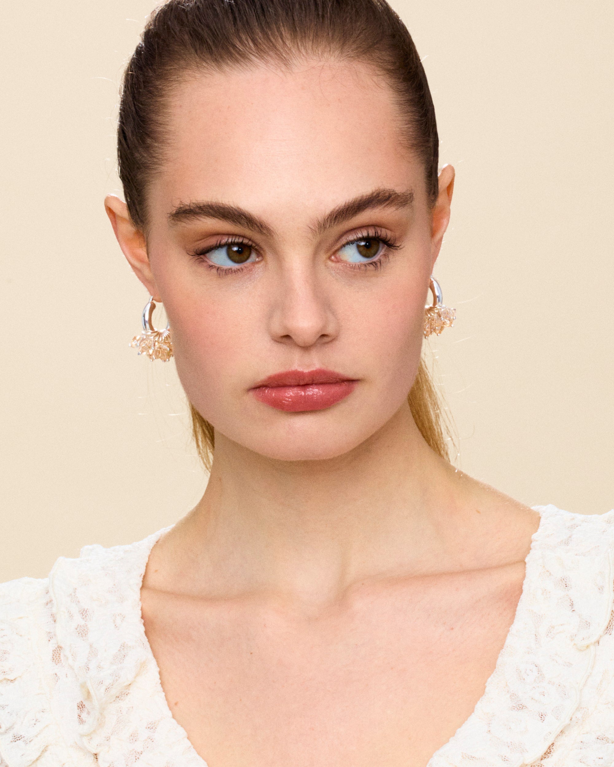 Golden Goddess Earrings in Silver