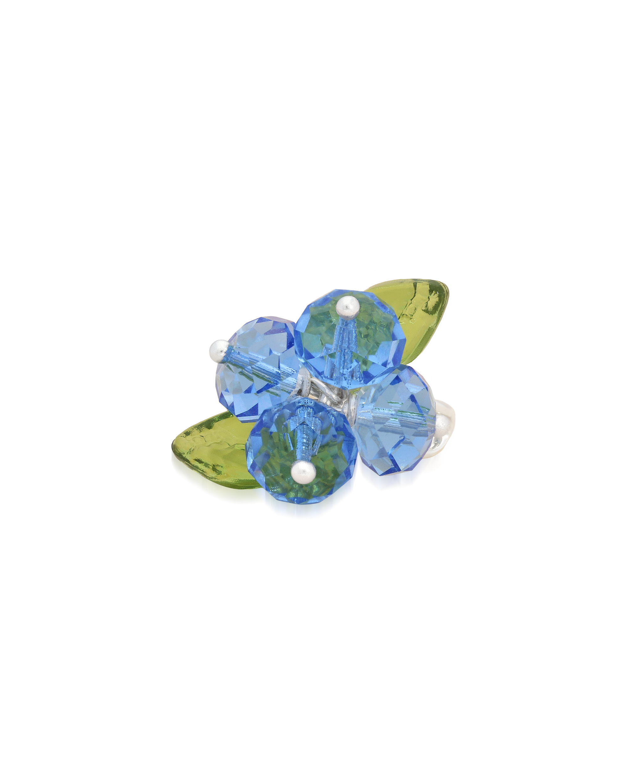 Blueberry Romance Earcuff in Silver