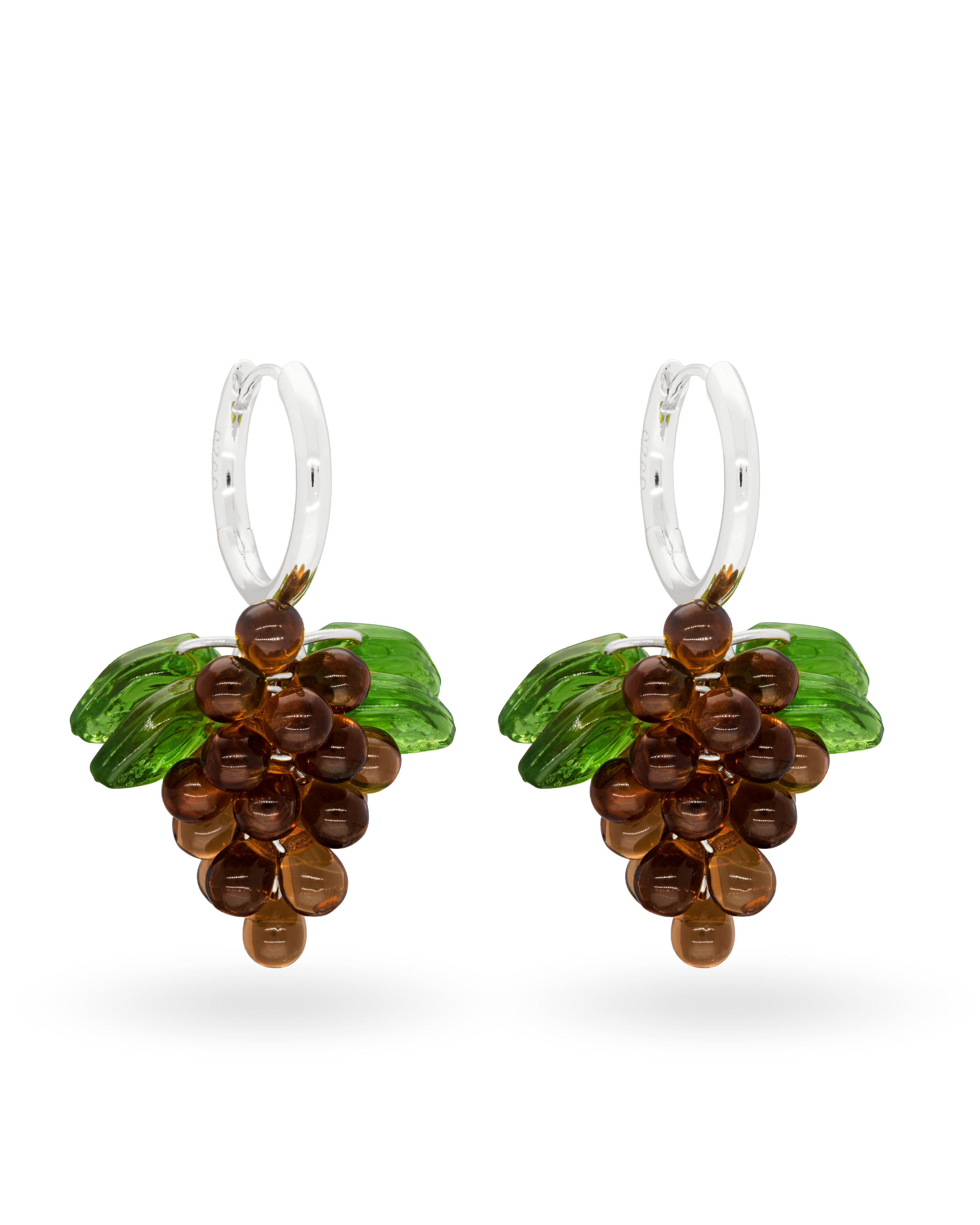 Choco Jelly Earrings in Silver
