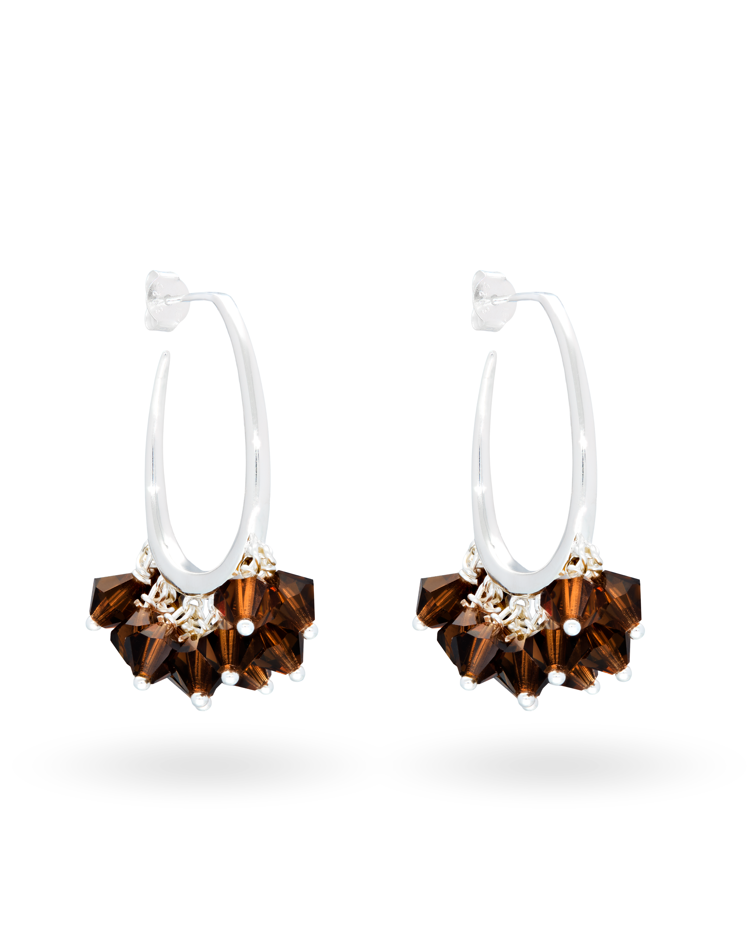 Choco Whip Earrings in Silver