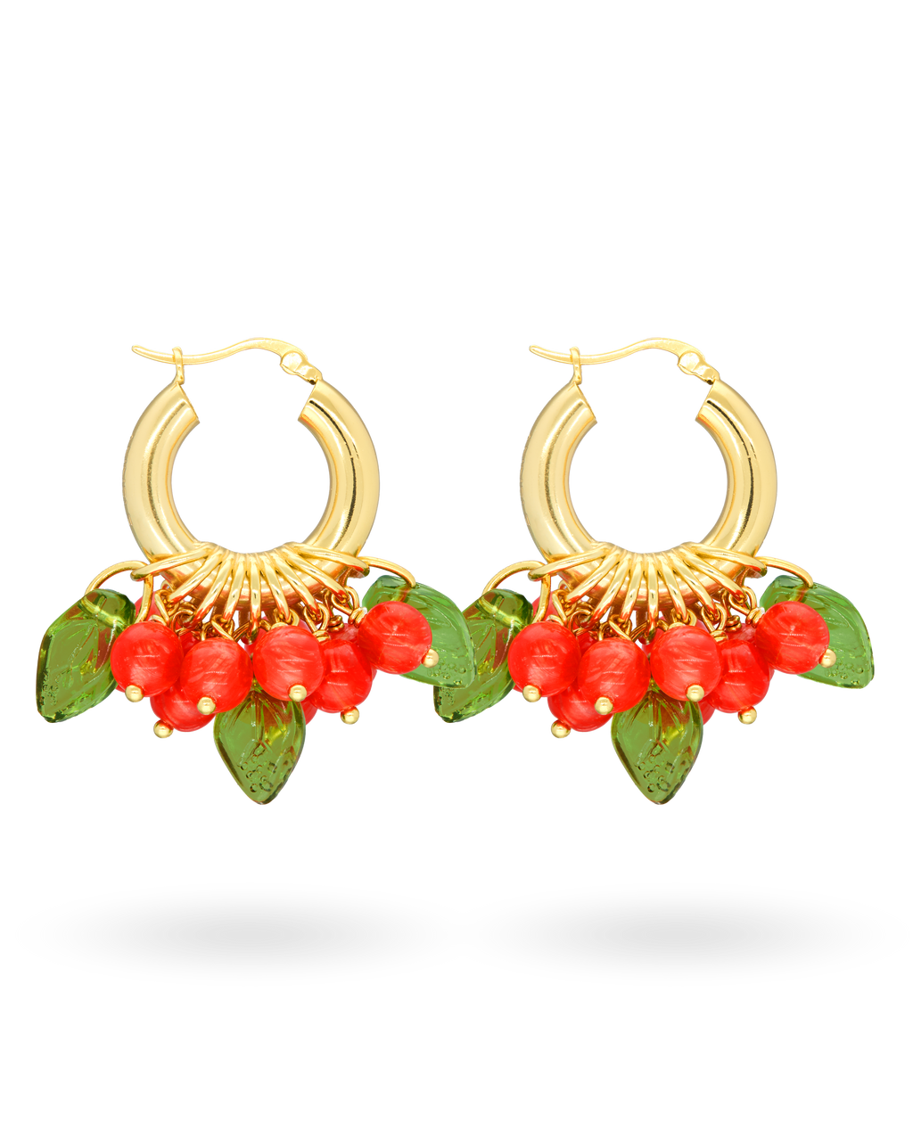 Lingonberry Beret Earrings