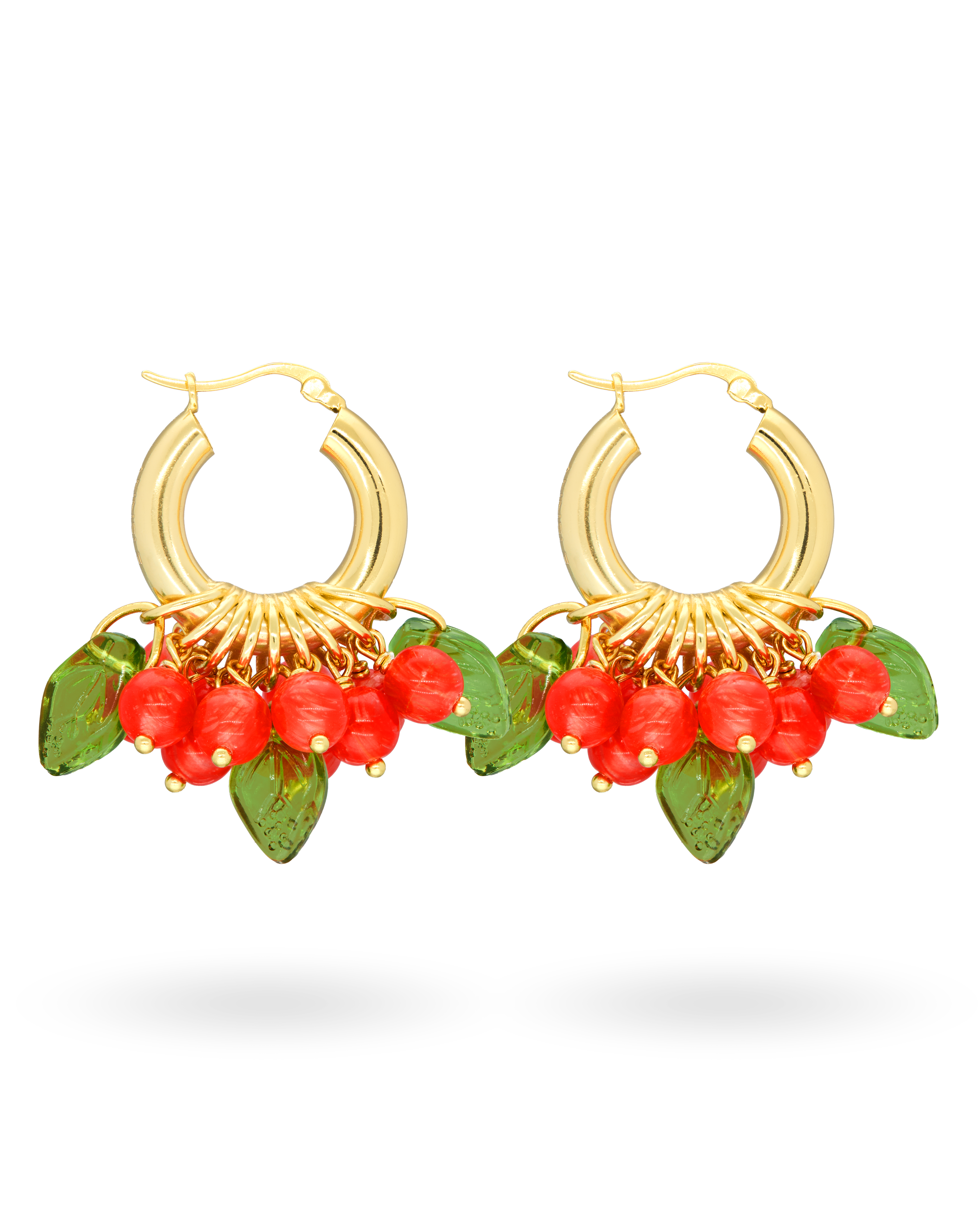 Lingonberry Beret Earrings