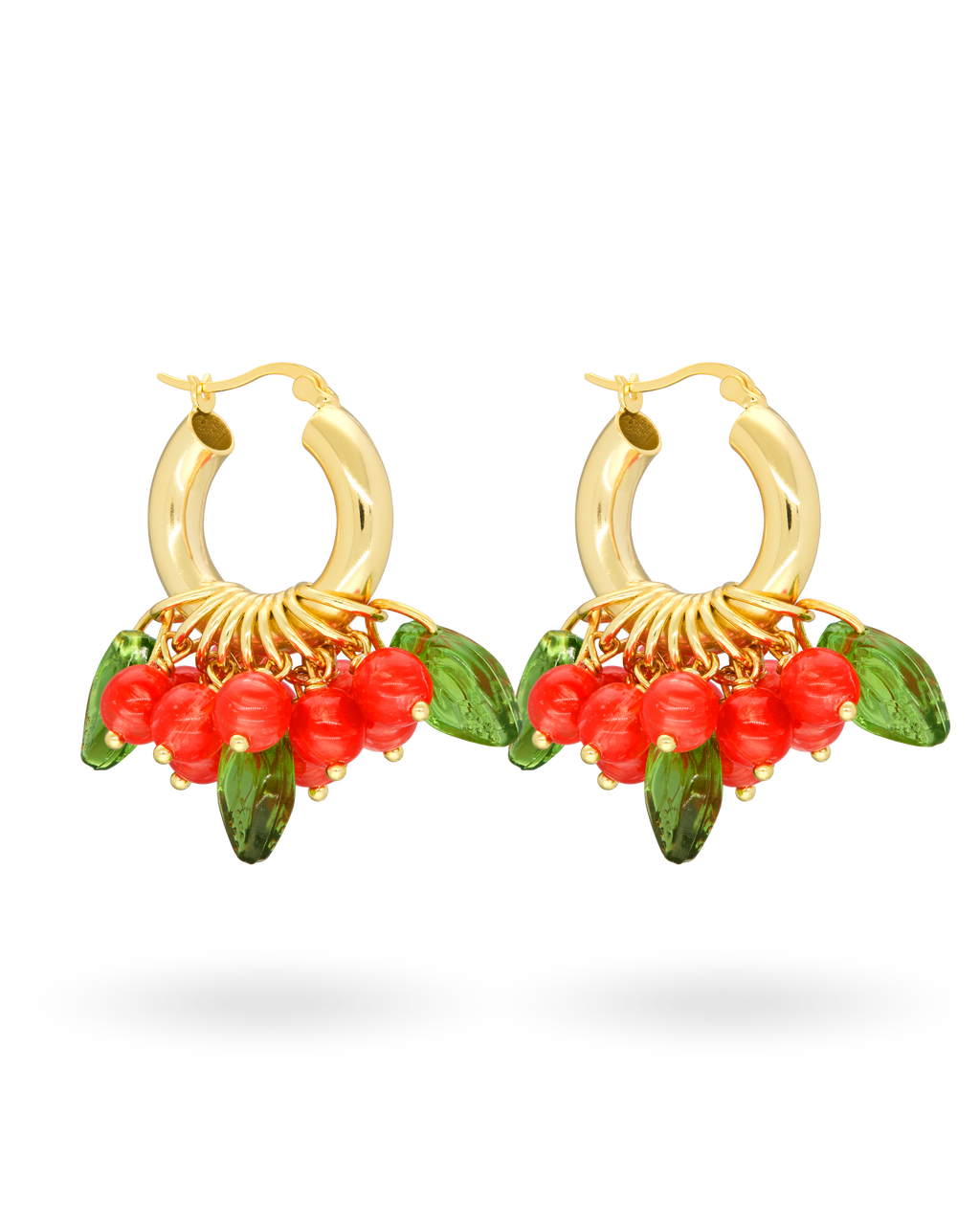 Lingonberry Beret Earrings