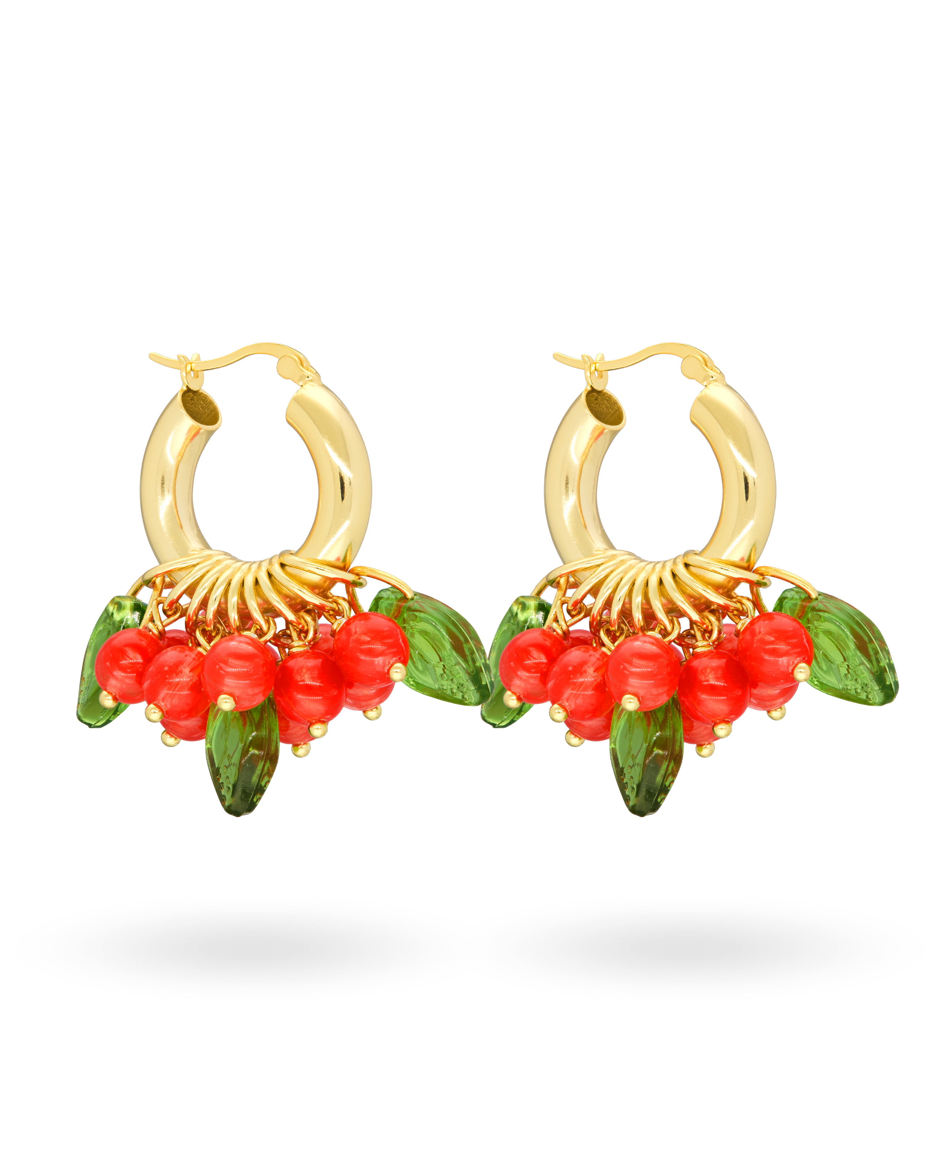 Lingonberry Beret Earrings