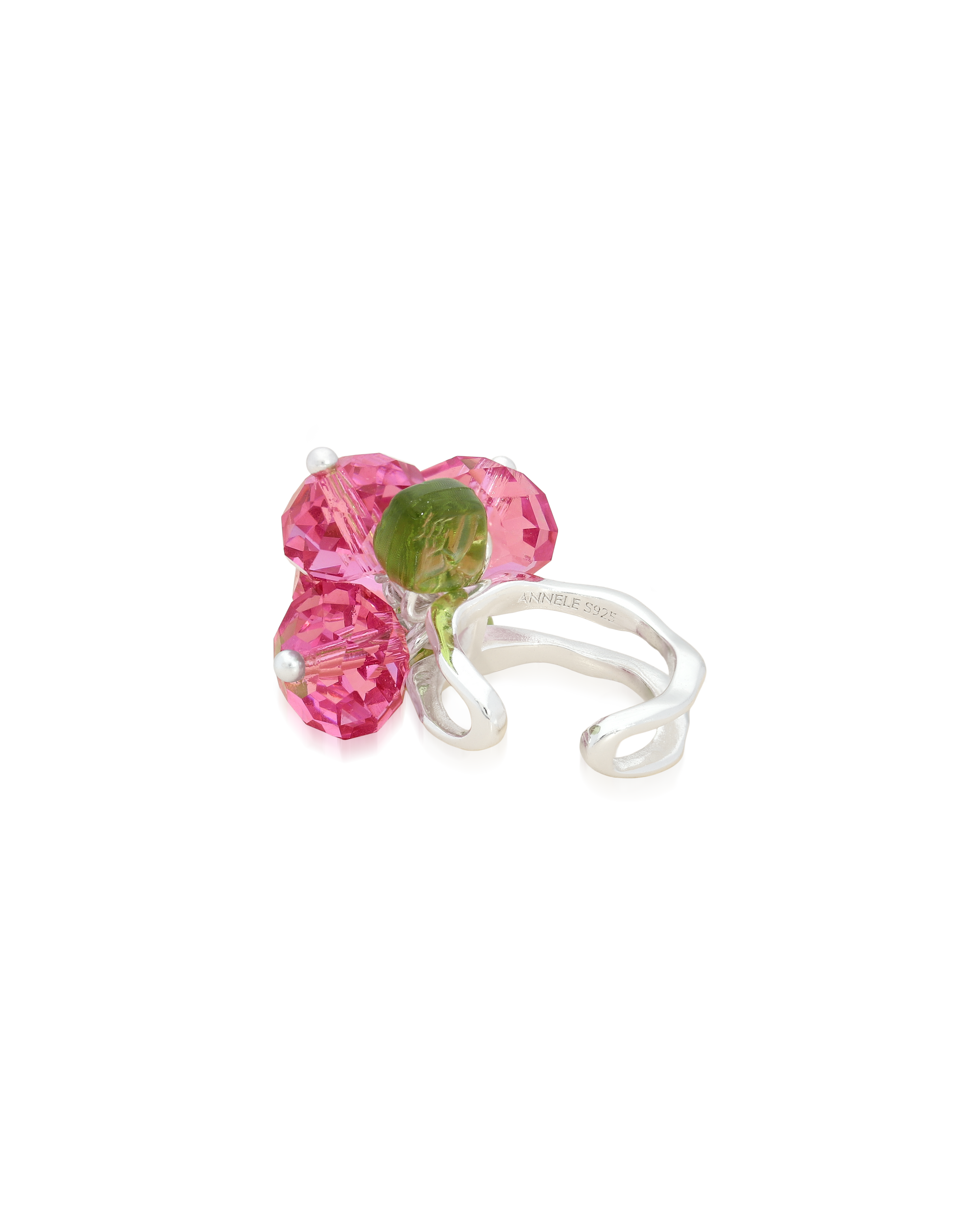 Rose Romance Earcuff in Silver
