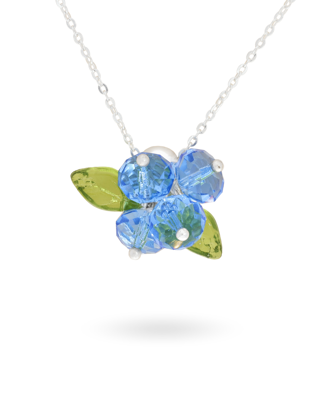 Blueberry Romance Necklace in Silver
