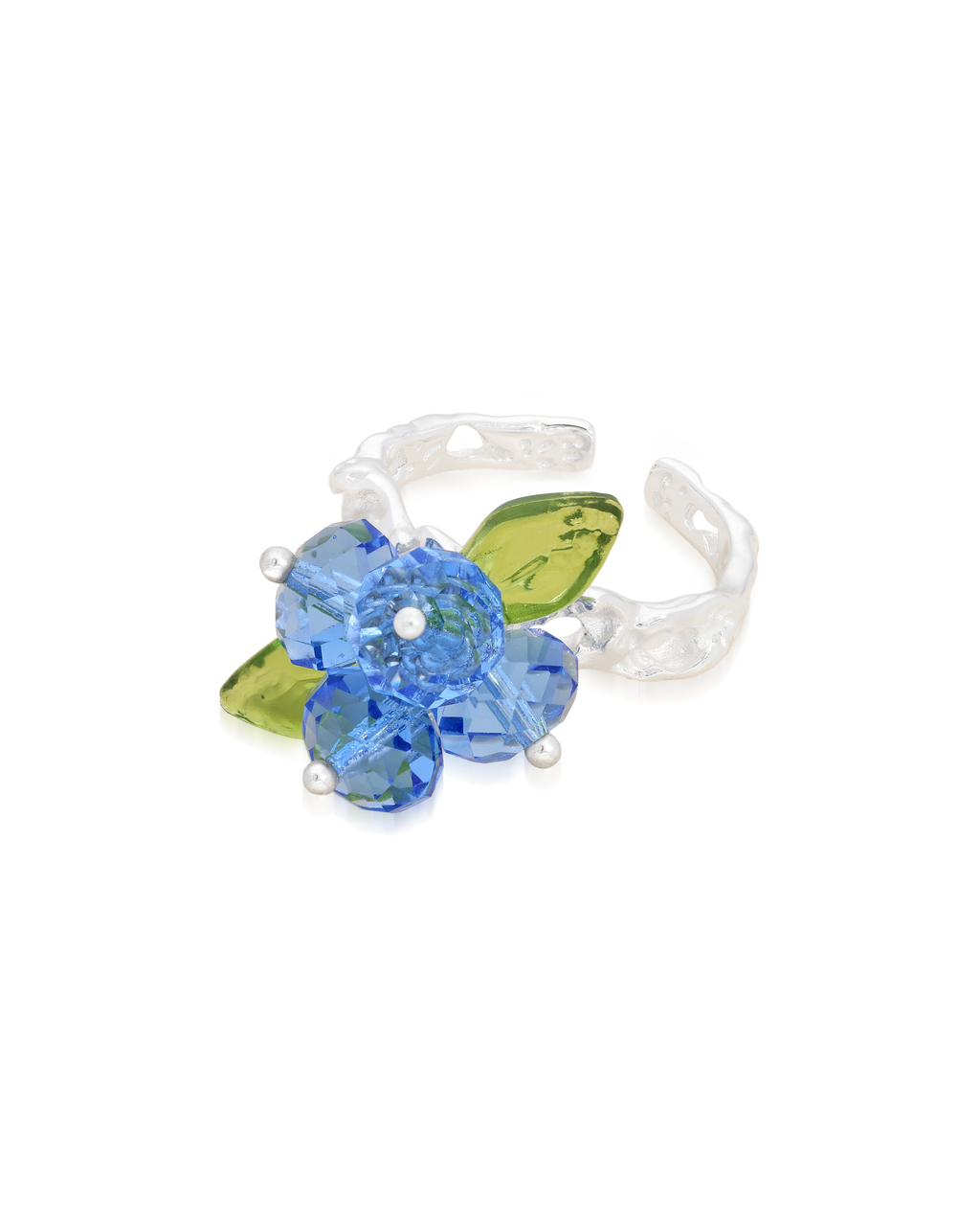 Blueberry Romance Ring in Silver
