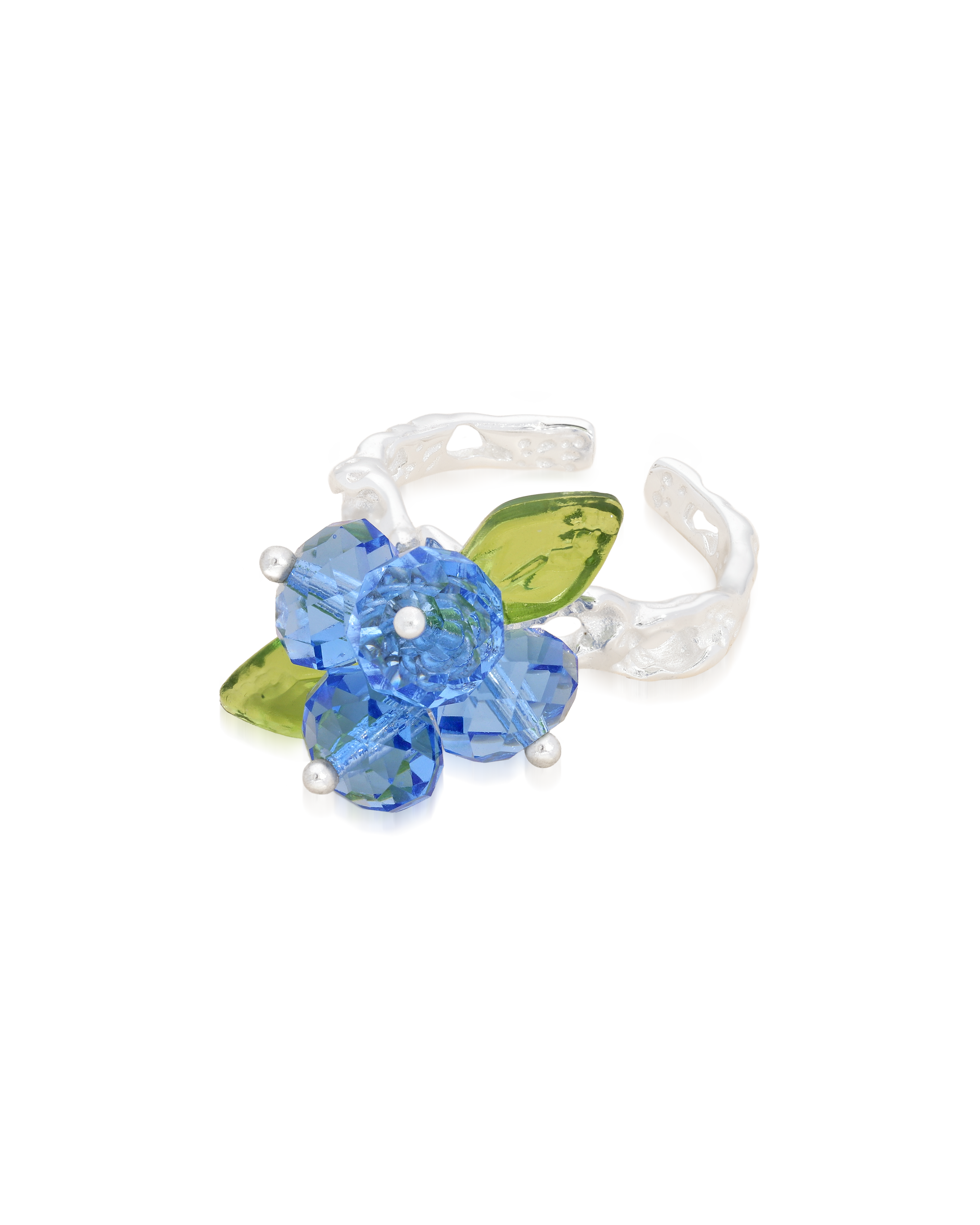 Blueberry Romance Ring in Silver