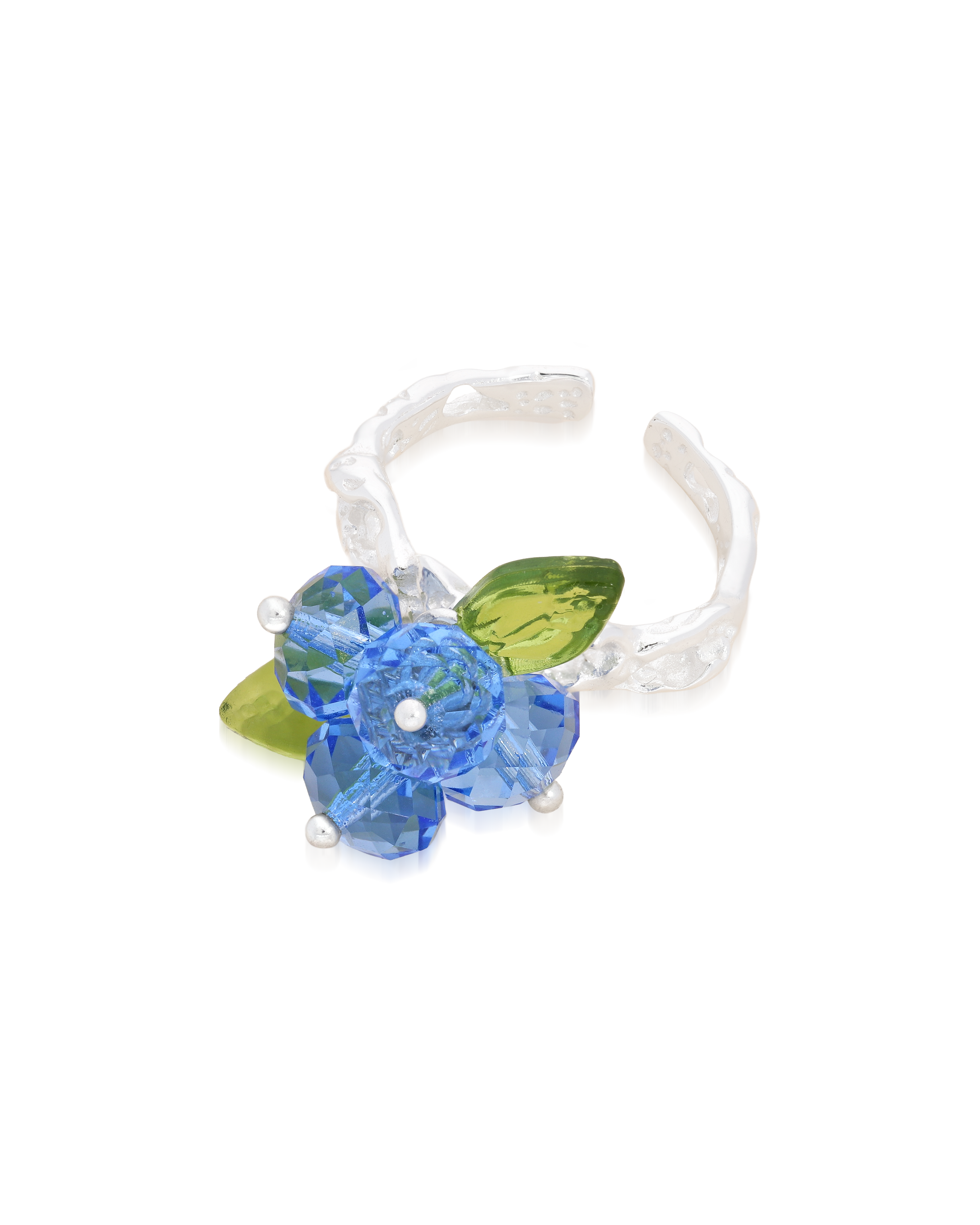 Blueberry Romance Ring in Silver