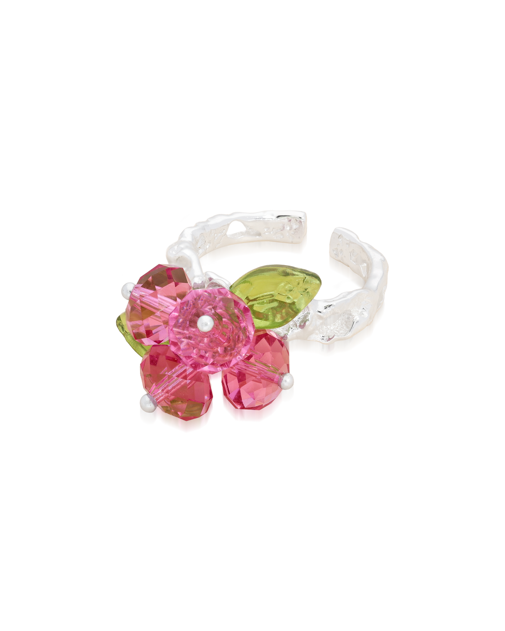 Rose Romance Ring in Silver