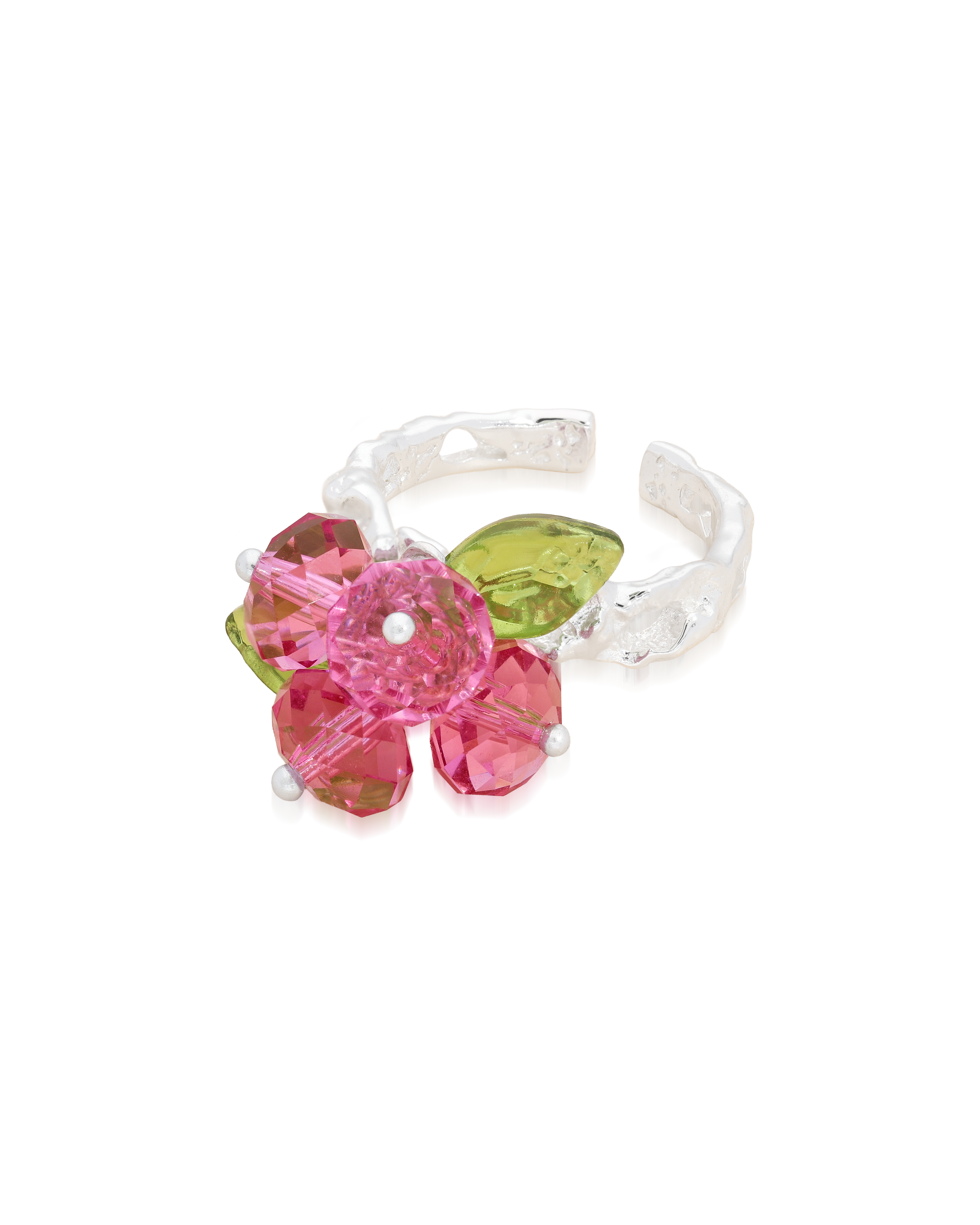 Rose Romance Ring in Silver