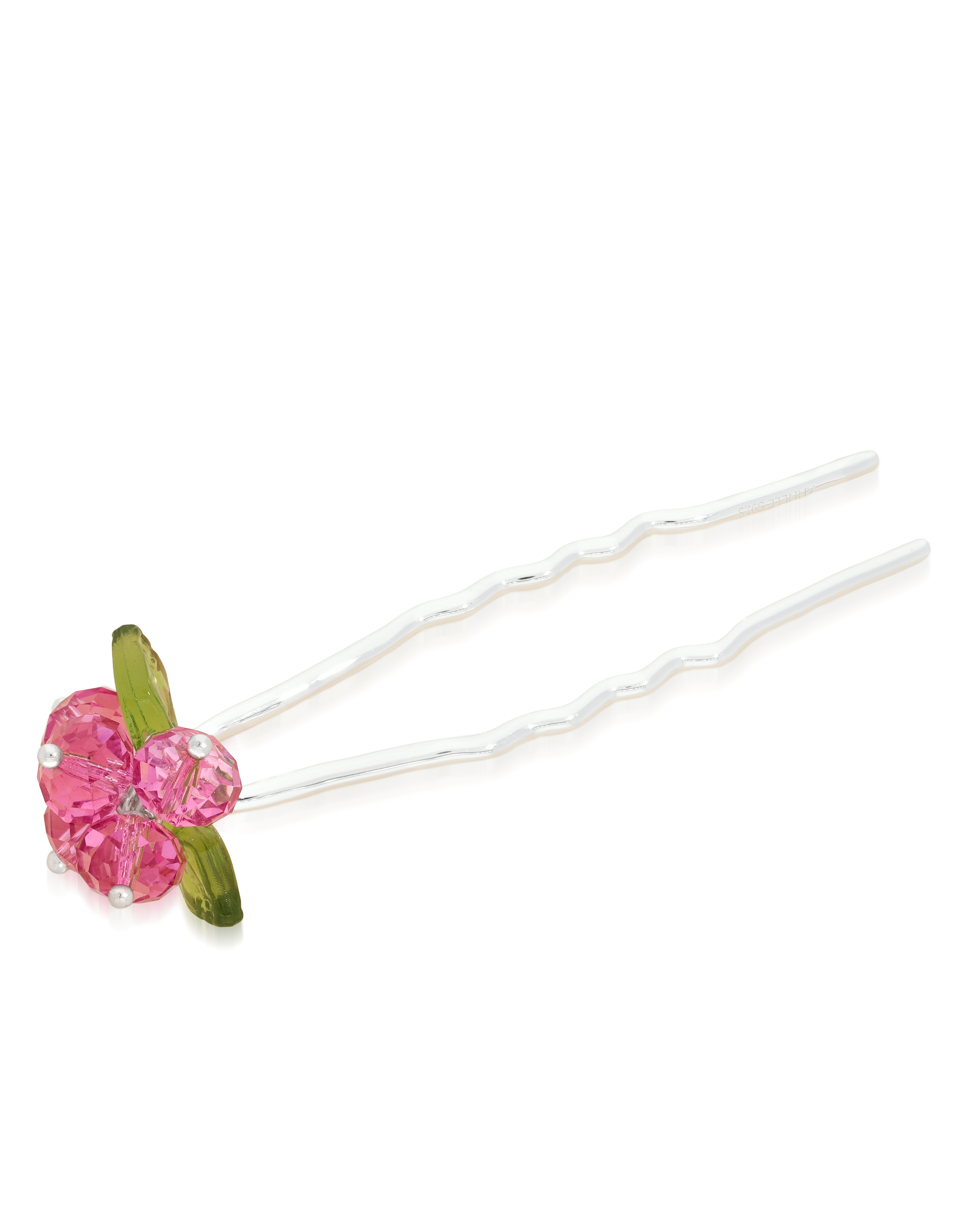 Rose Romance Hair Pin in Silver