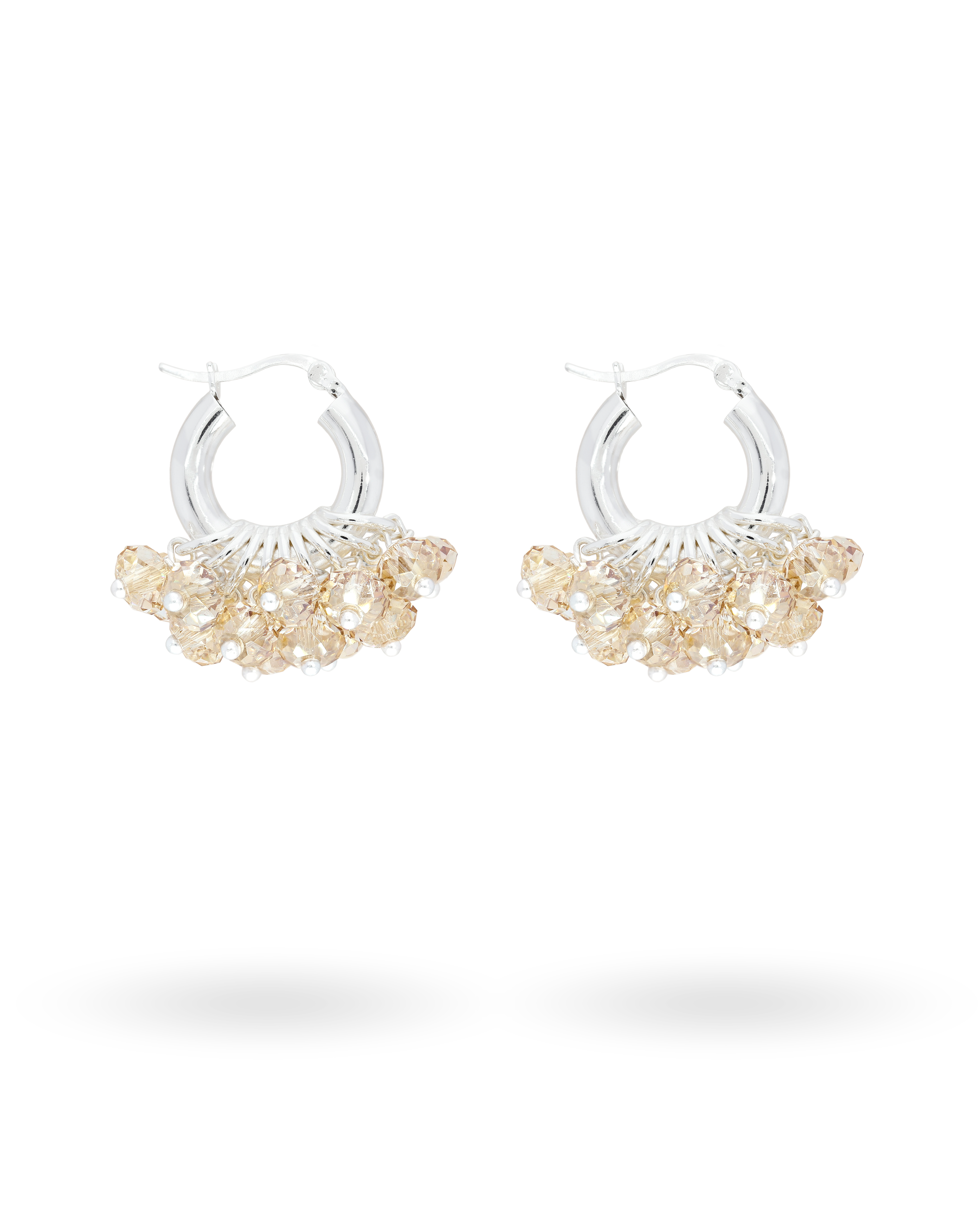Mini Biscuit Bliss Earrings in Silver