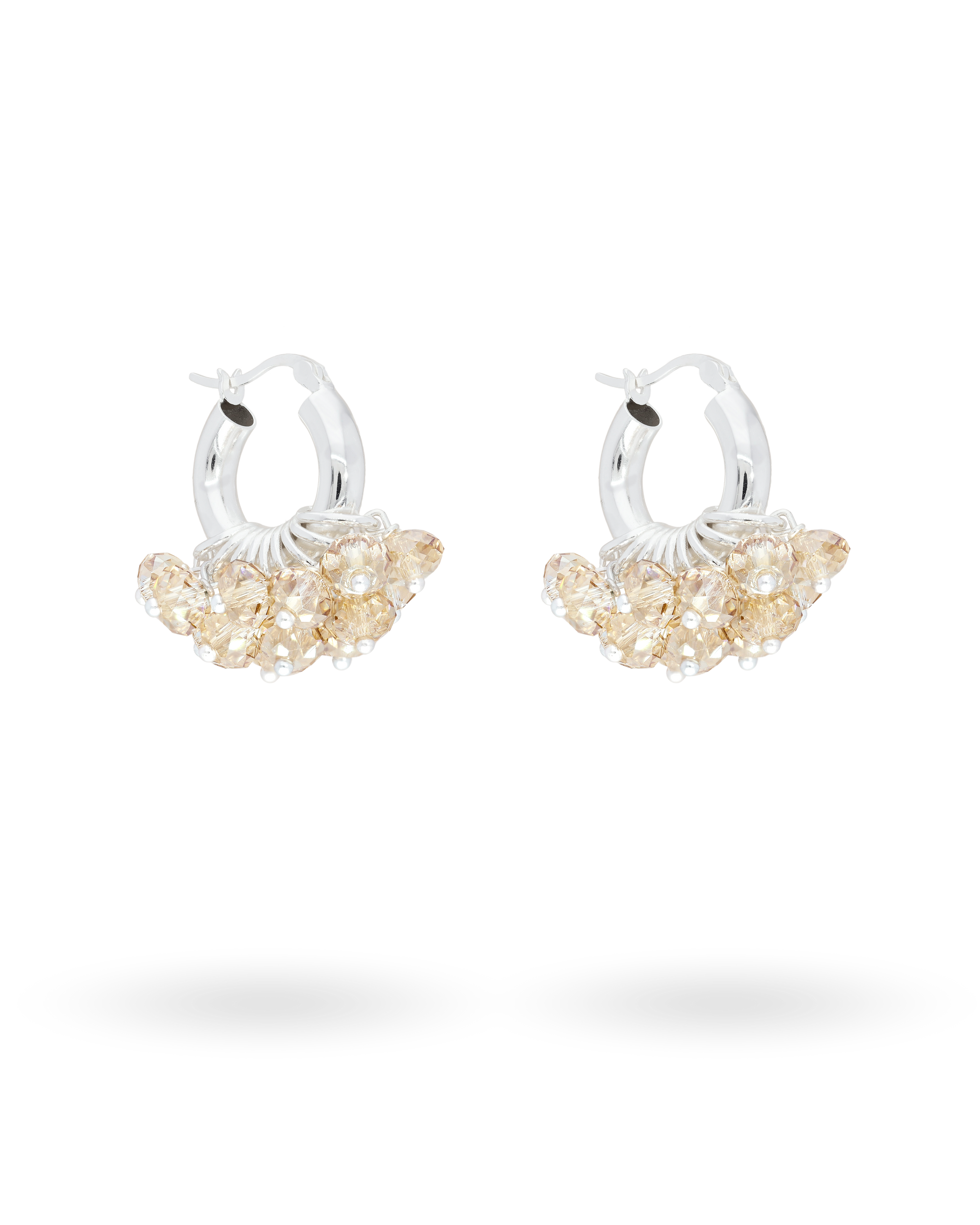 Mini Biscuit Bliss Earrings in Silver