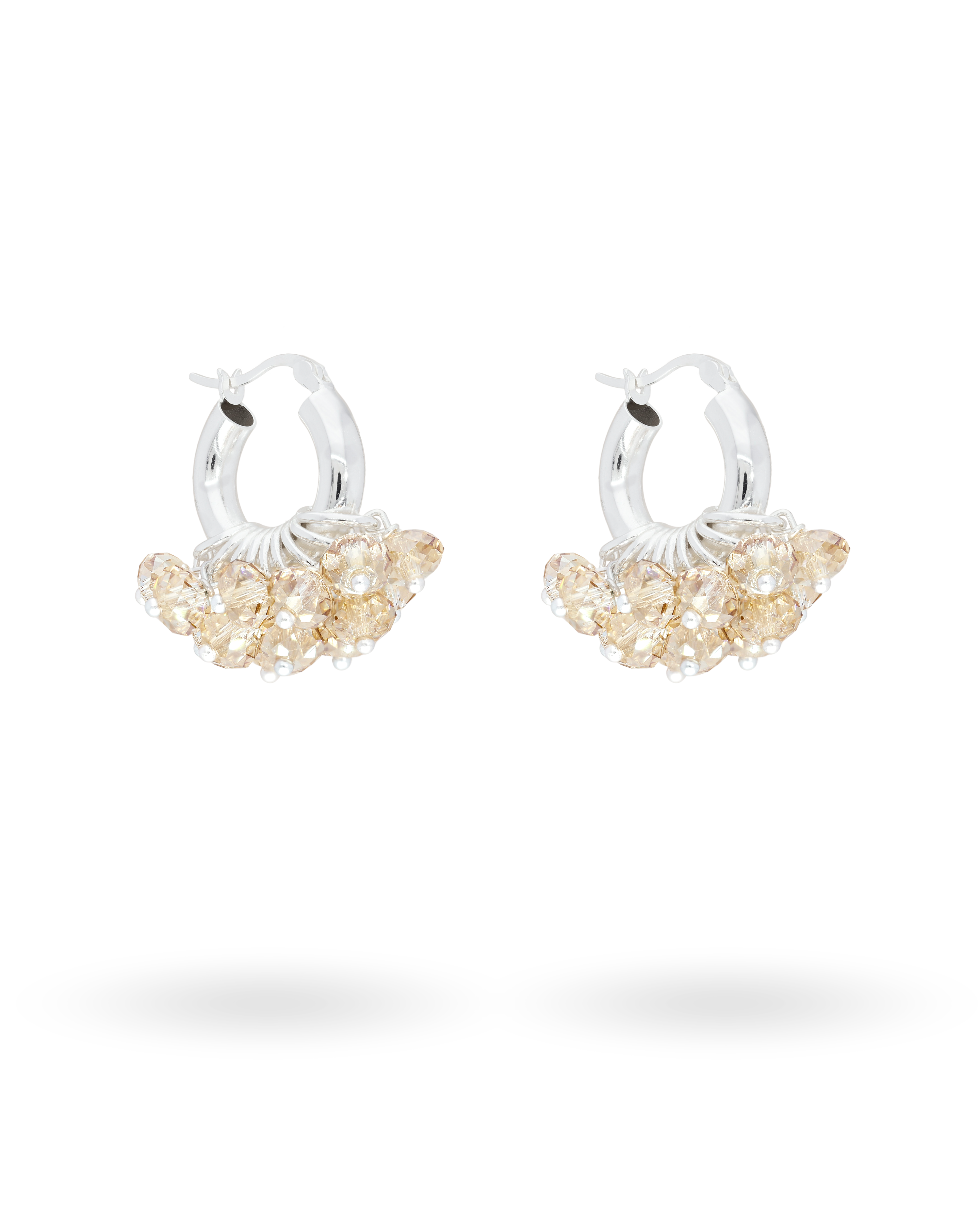 Mini Biscuit Bliss Earrings in Silver