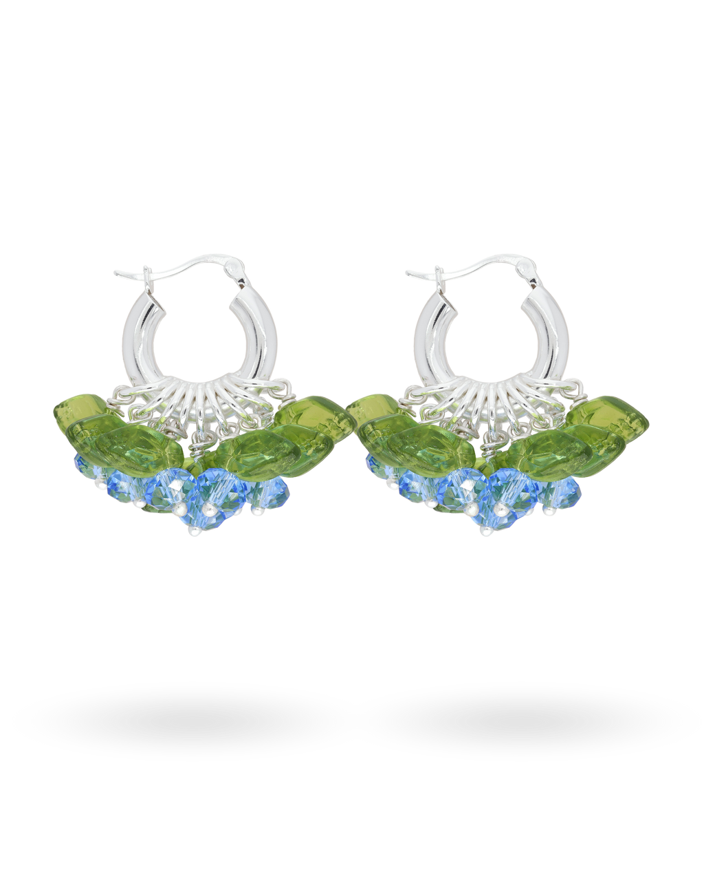 Mini Blueberry Fields Forever Earrings in Silver
