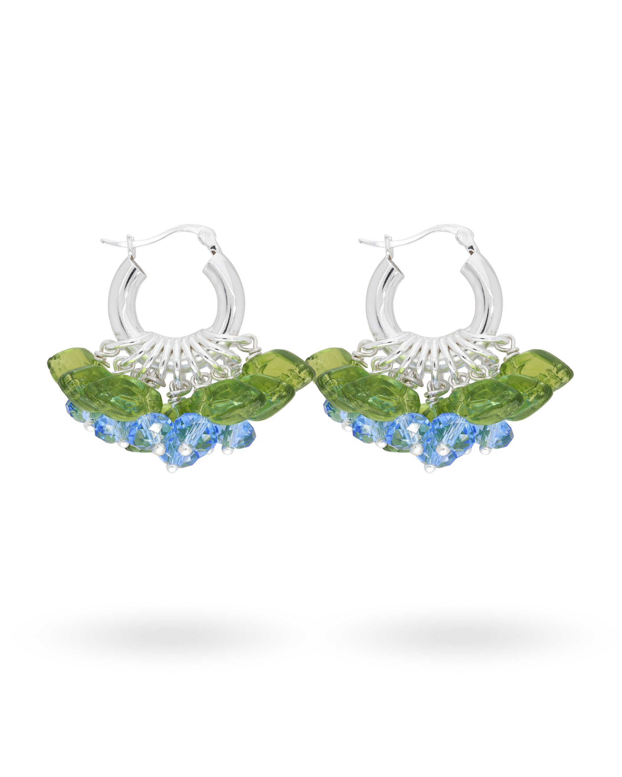 Mini Blueberry Fields Forever Earrings in Silver