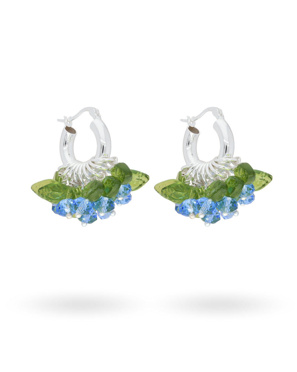 Mini Blueberry Fields Forever Earrings in Silver