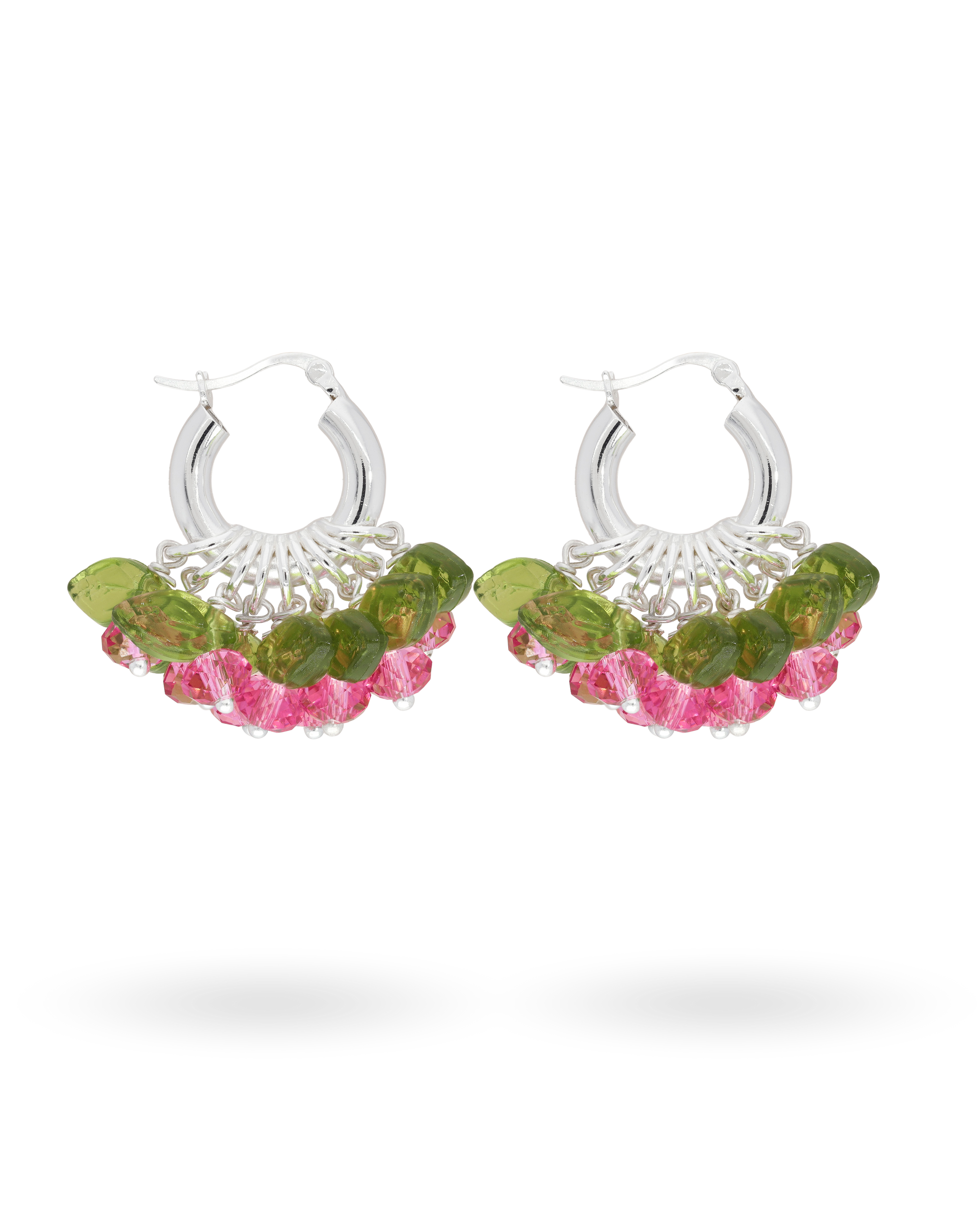 Mini Rose Fields Forever Earrings in Silver