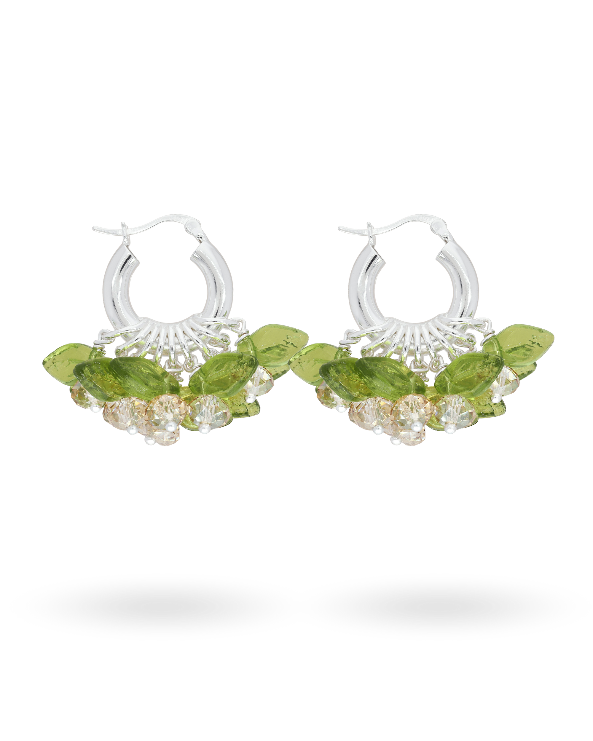 Mini Vanilla Fields Forever Earrings in Silver