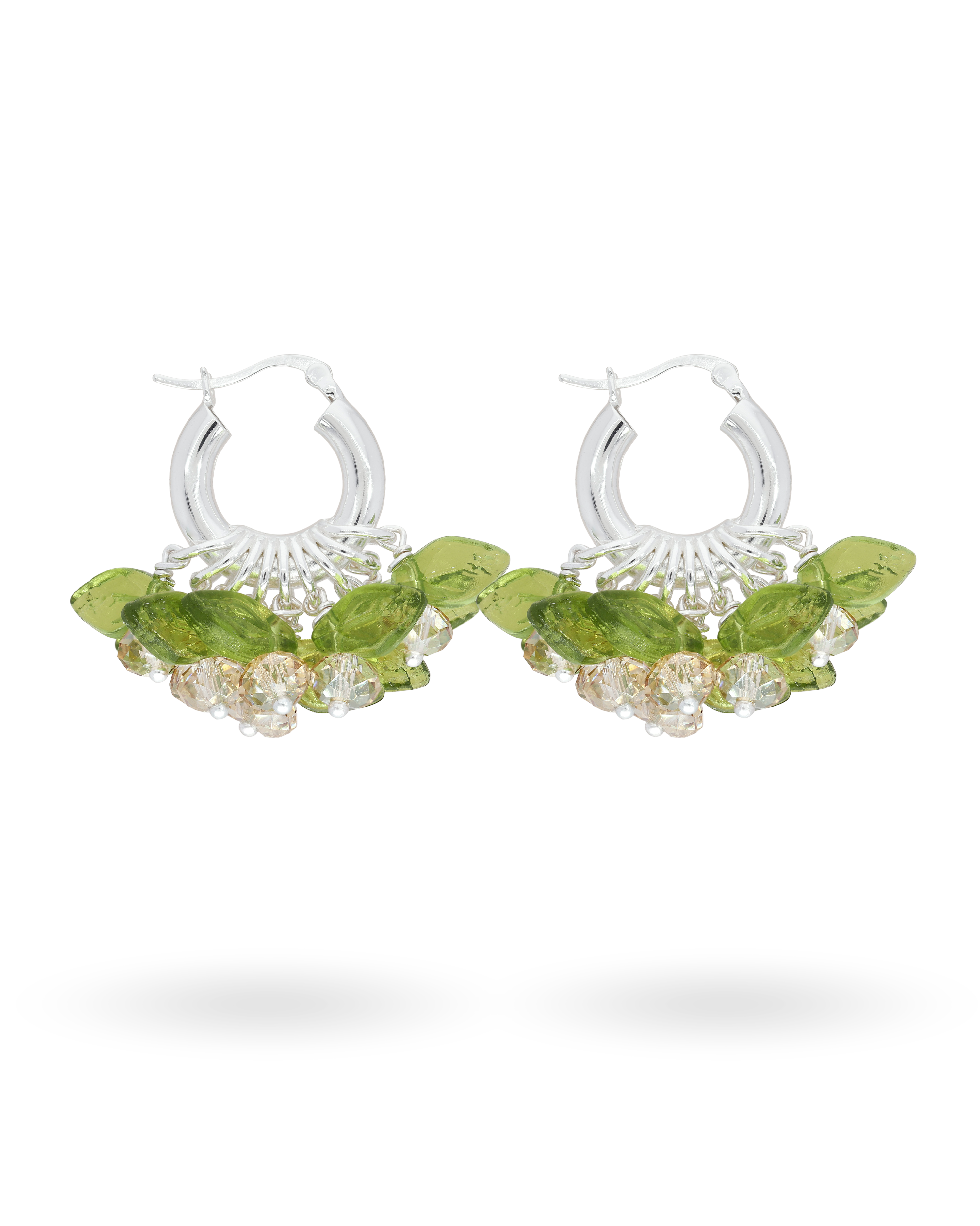 Mini Vanilla Fields Forever Earrings in Silver