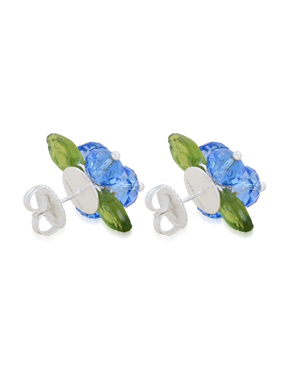 Blueberry Romance Earrings in Silver
