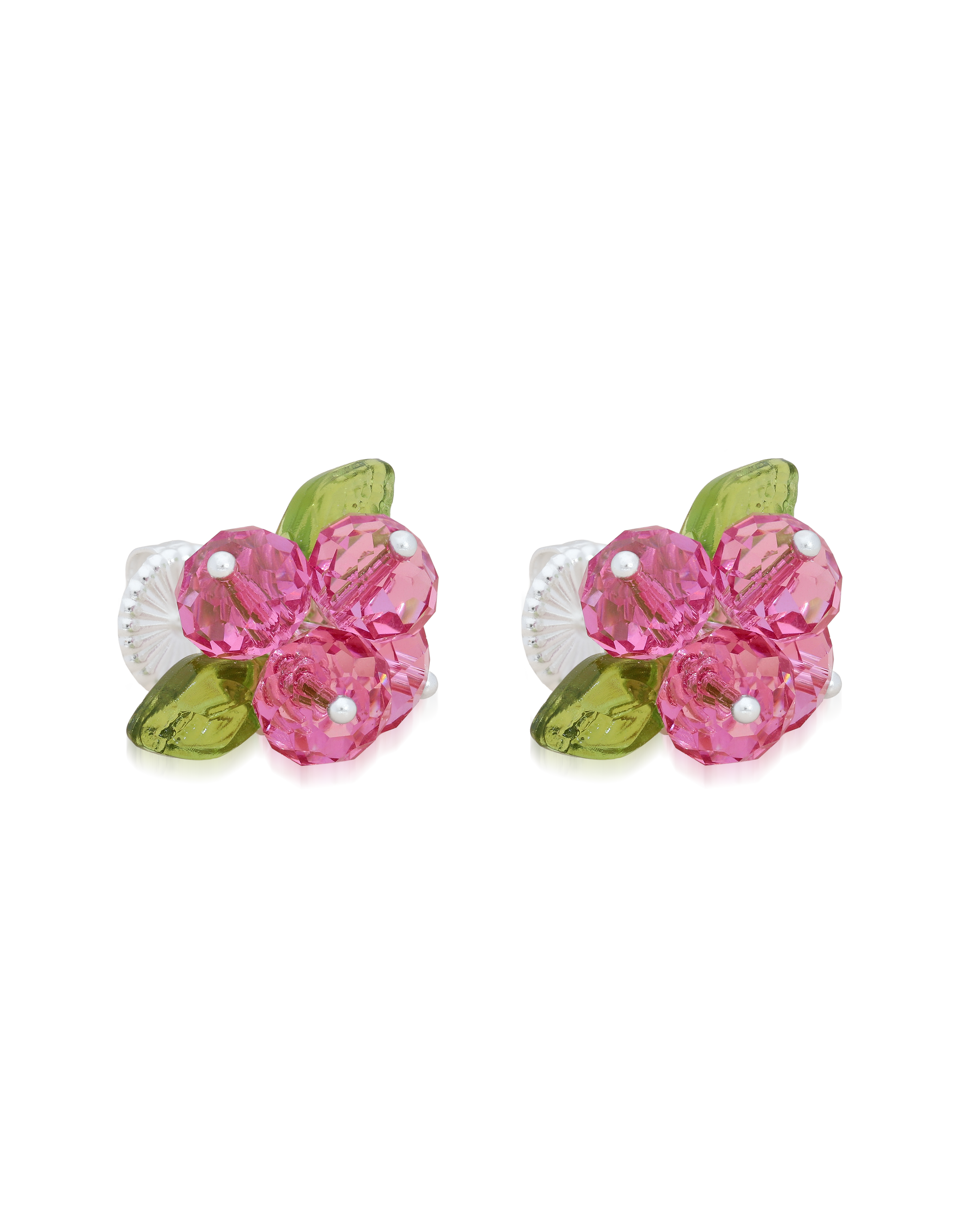 Rose Romance Earrings in Silver