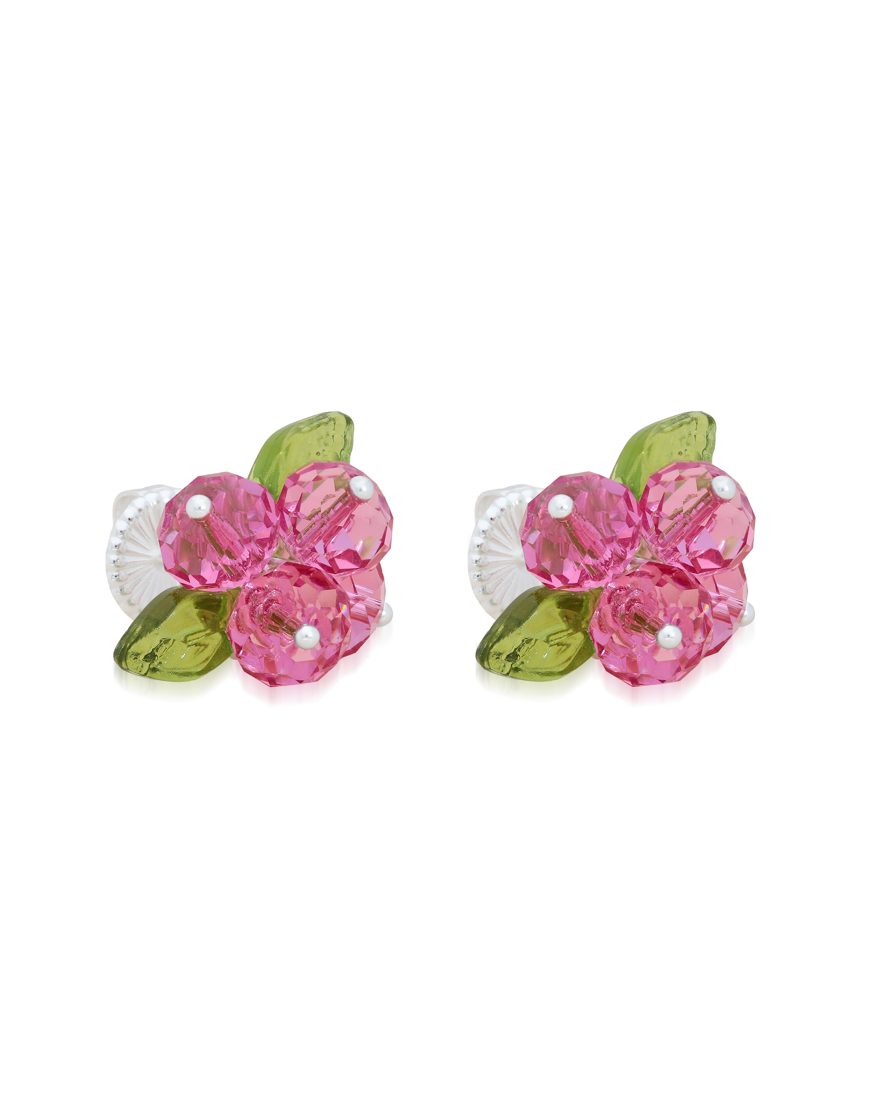 Rose Romance Earrings in Silver