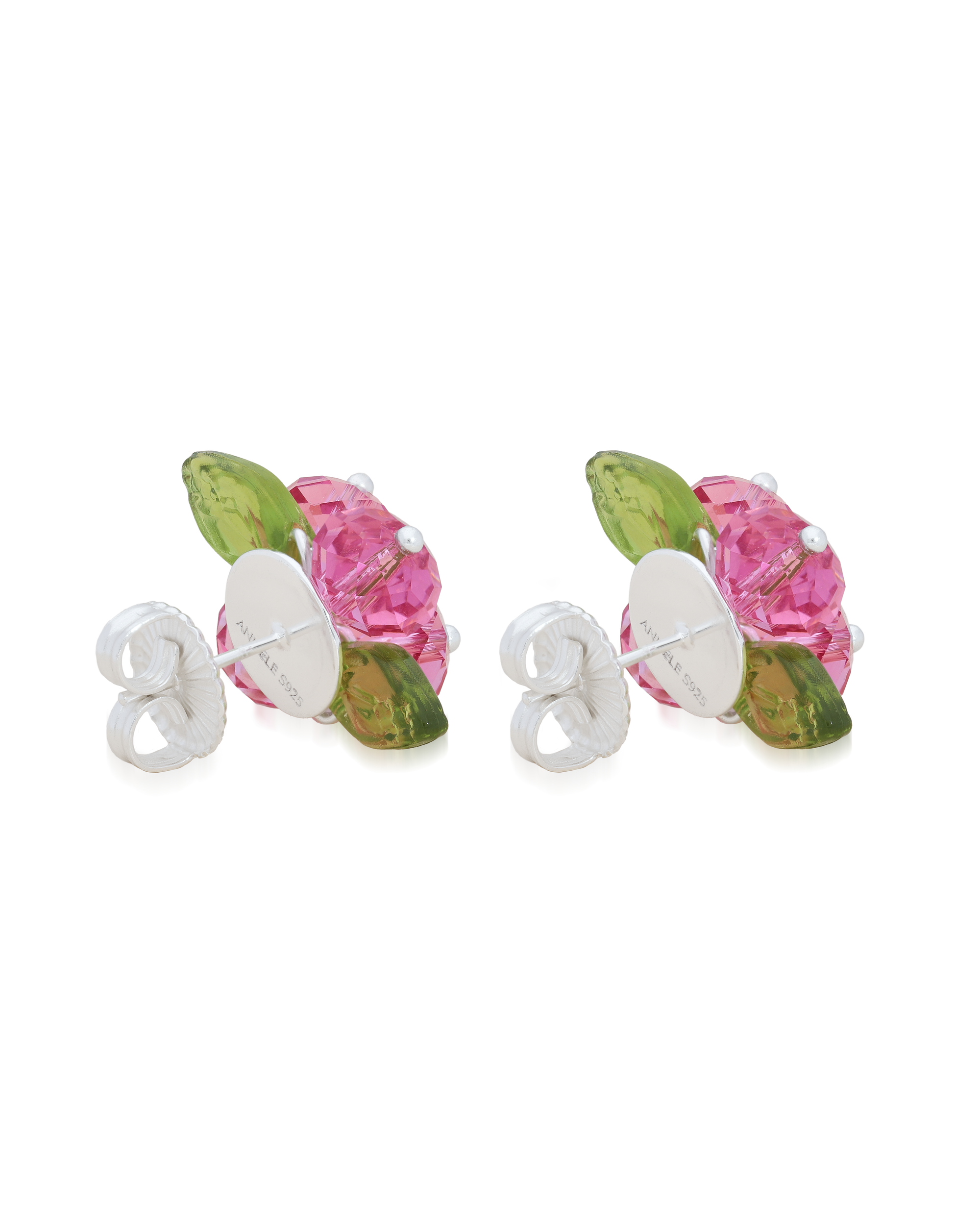 Rose Romance Earrings in Silver