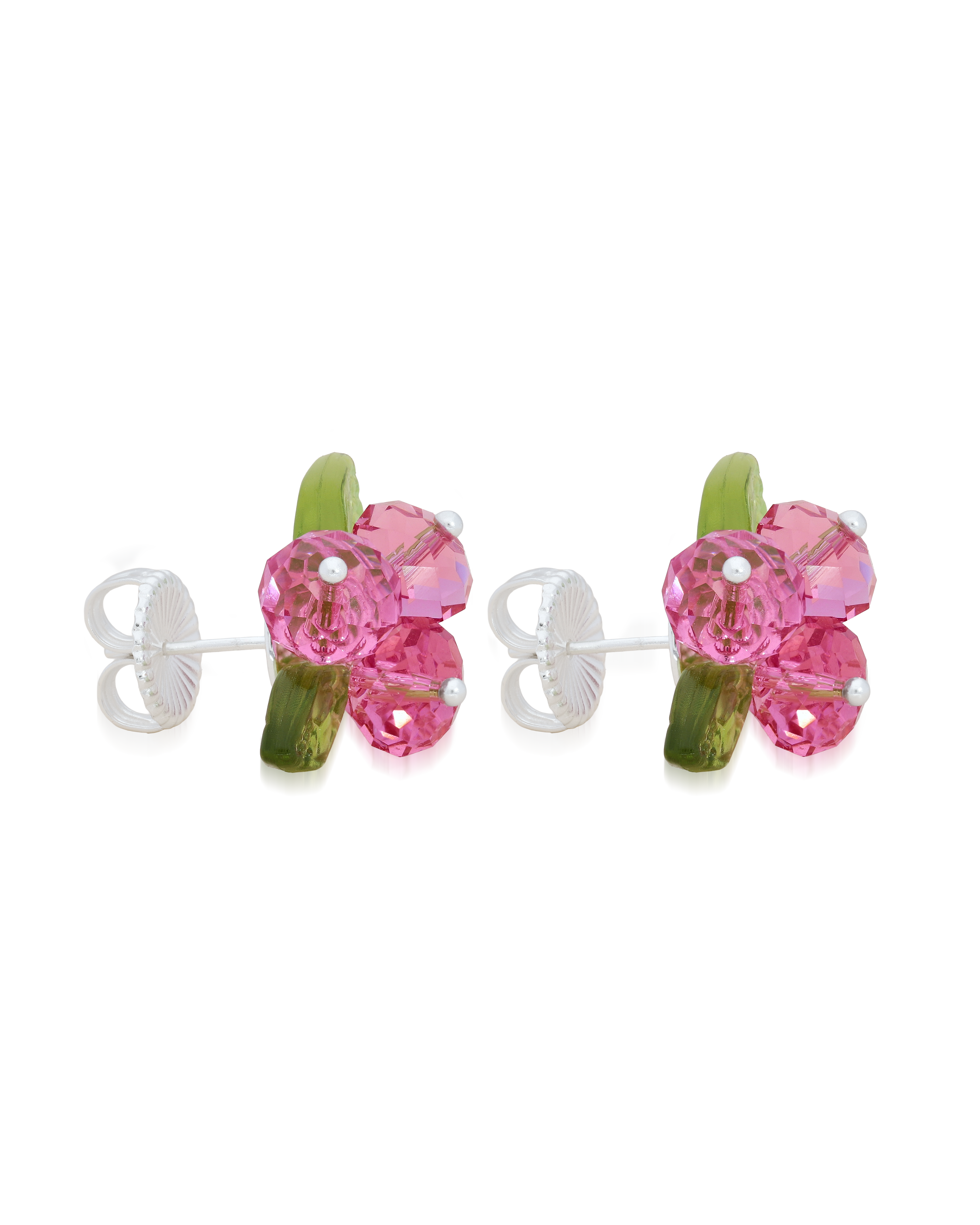 Rose Romance Earrings in Silver