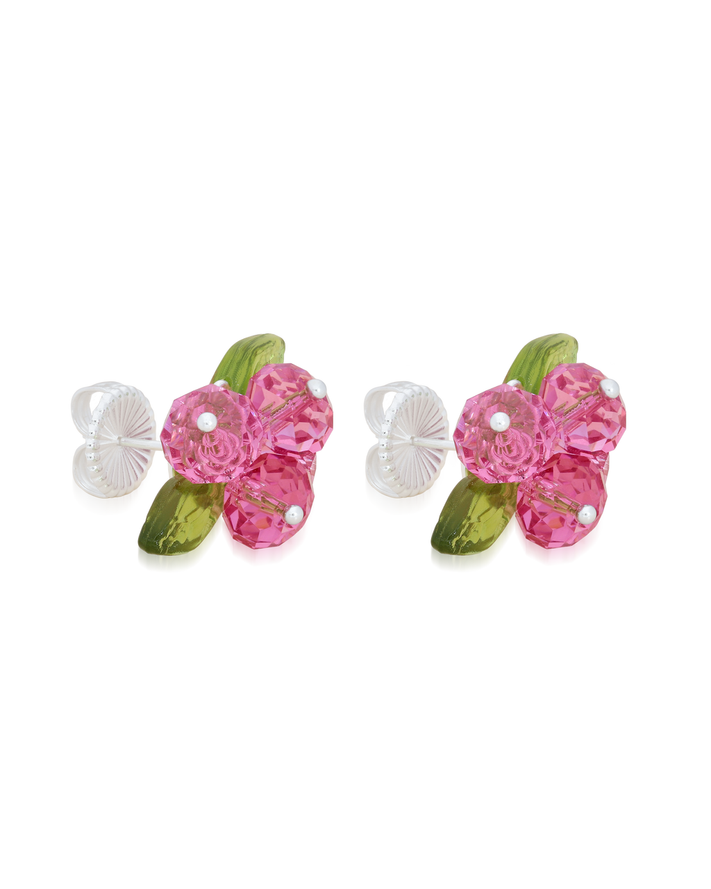Rose Romance Earrings in Silver