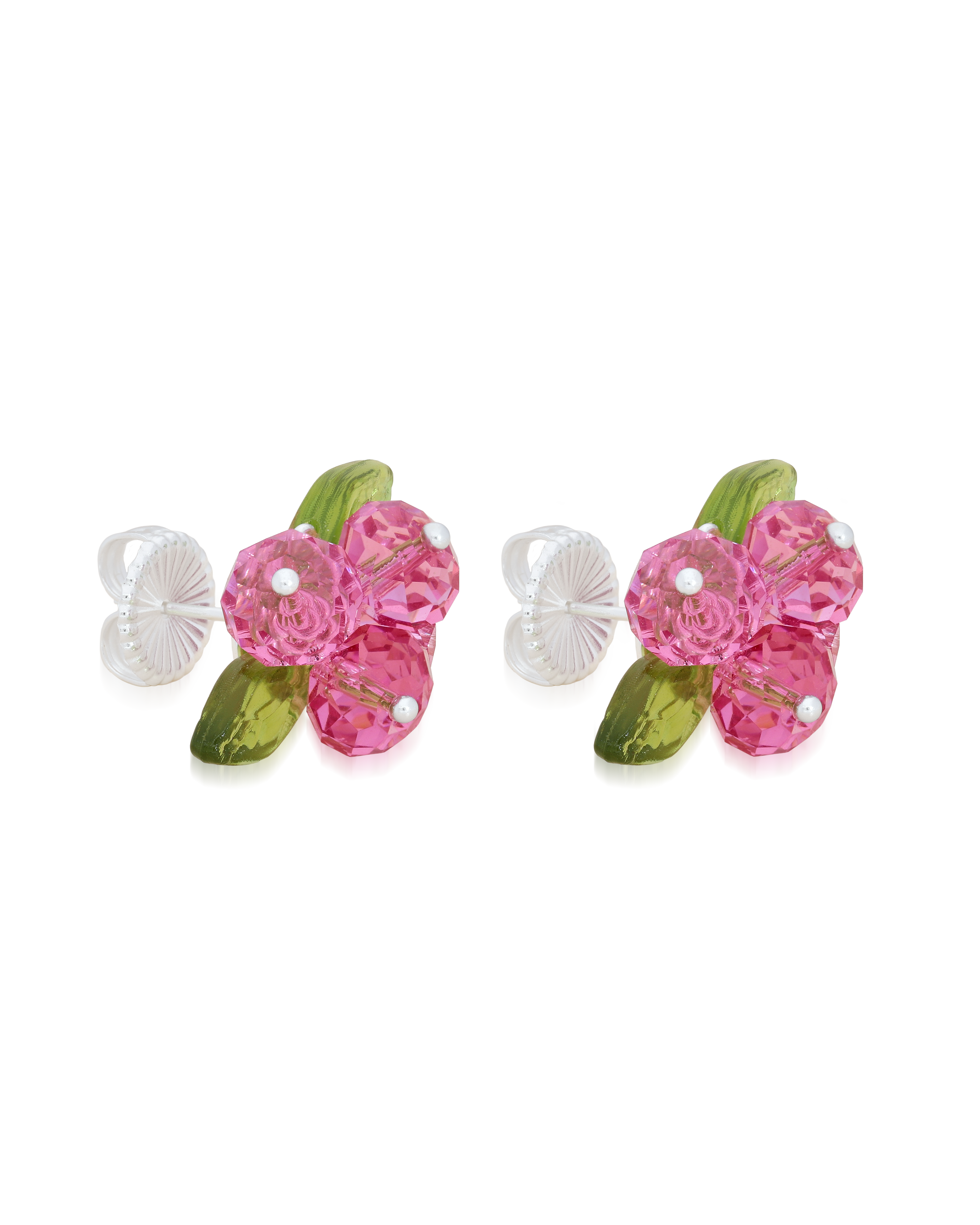 Rose Romance Earrings in Silver