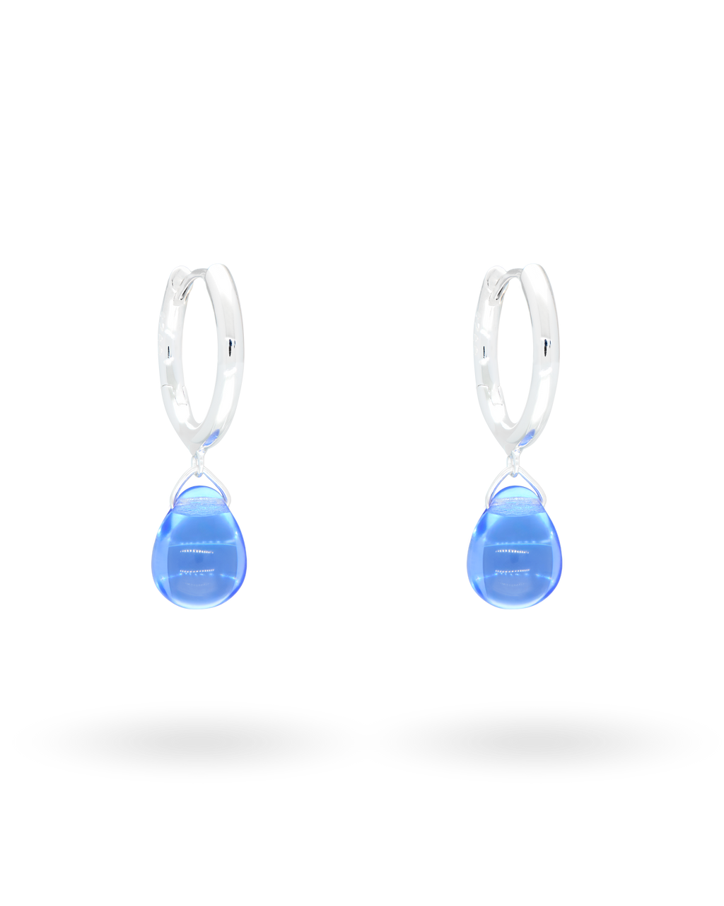 Sugar Drop Blue Earrings in Silver