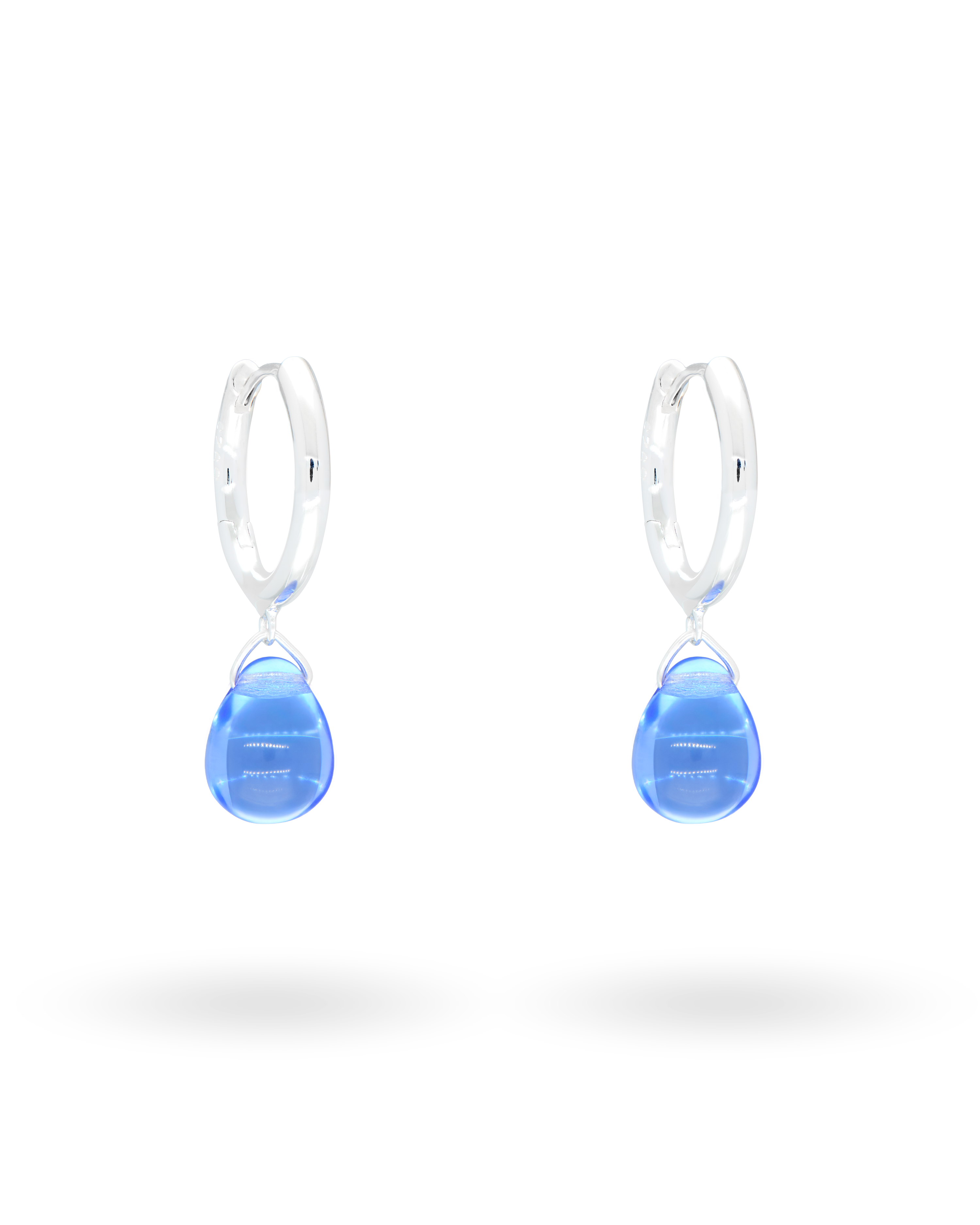 Sugar Drop Blue Earrings in Silver