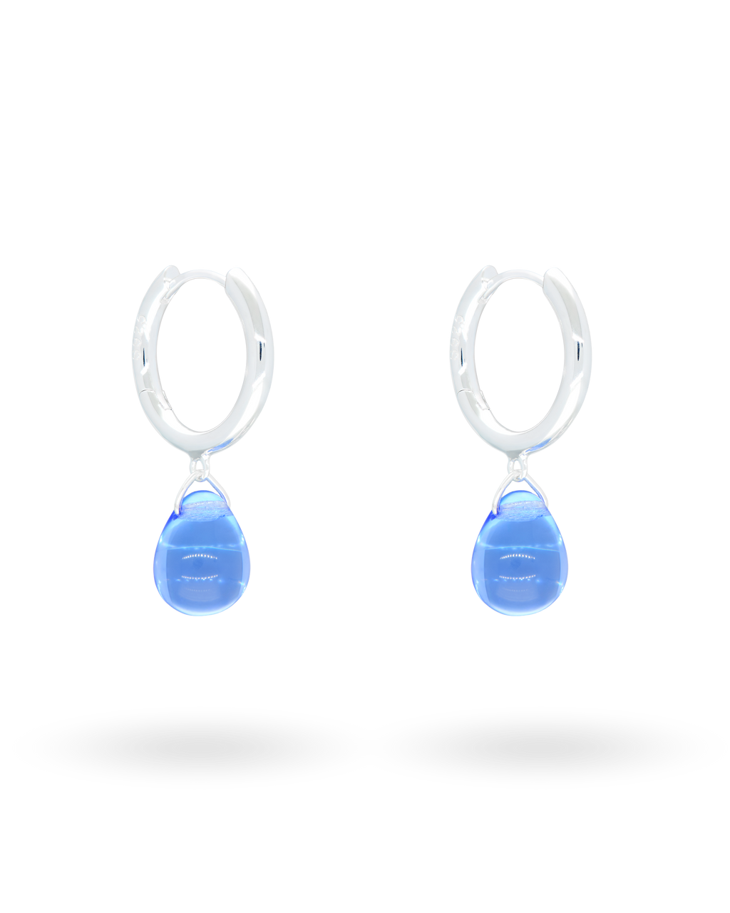 Sugar Drop Blue Earrings in Silver