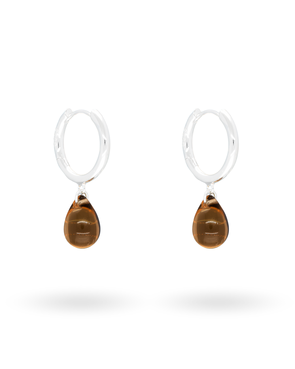 Sugar Drop Choco Earrings in Silver