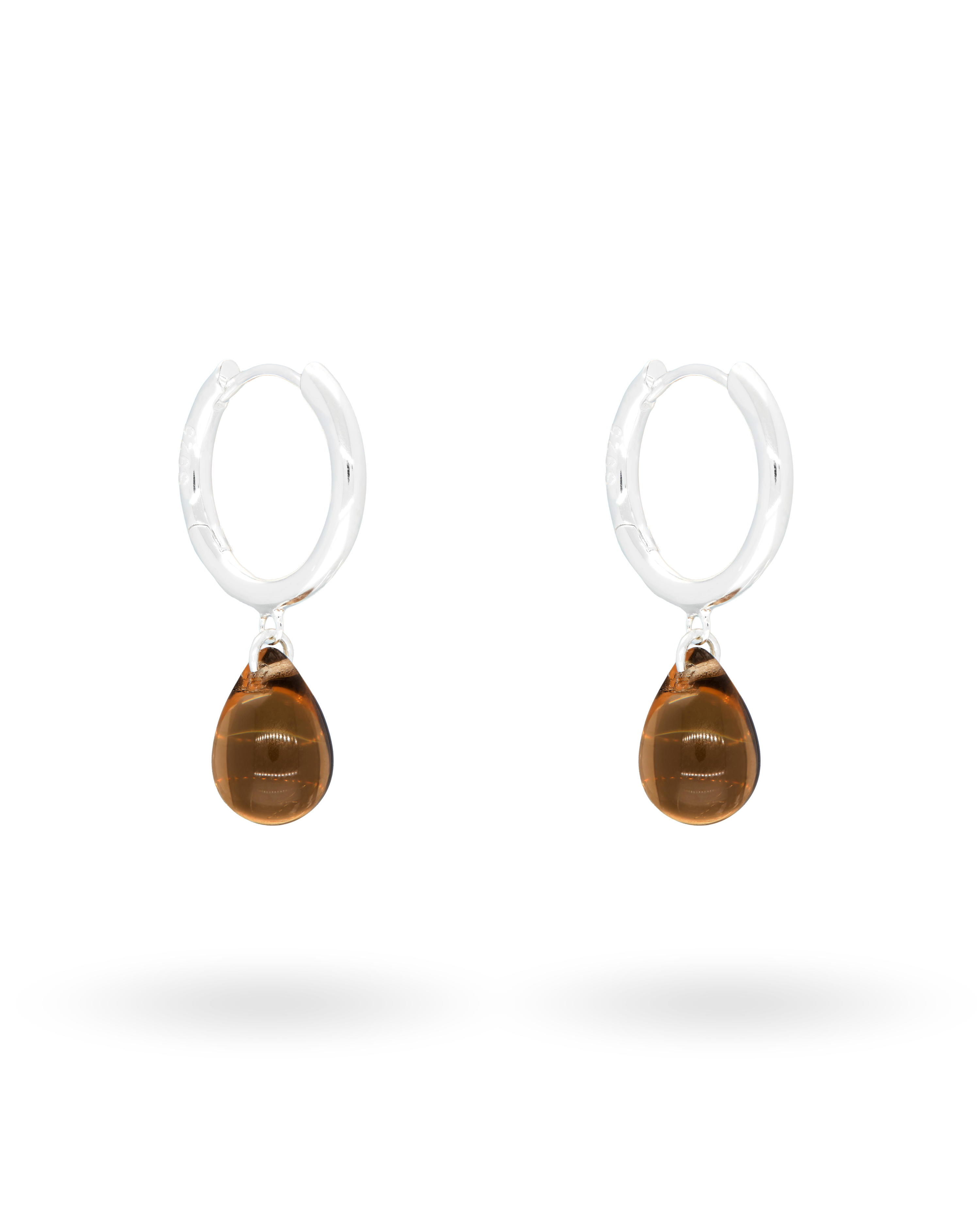 Sugar Drop Choco Earrings in Silver