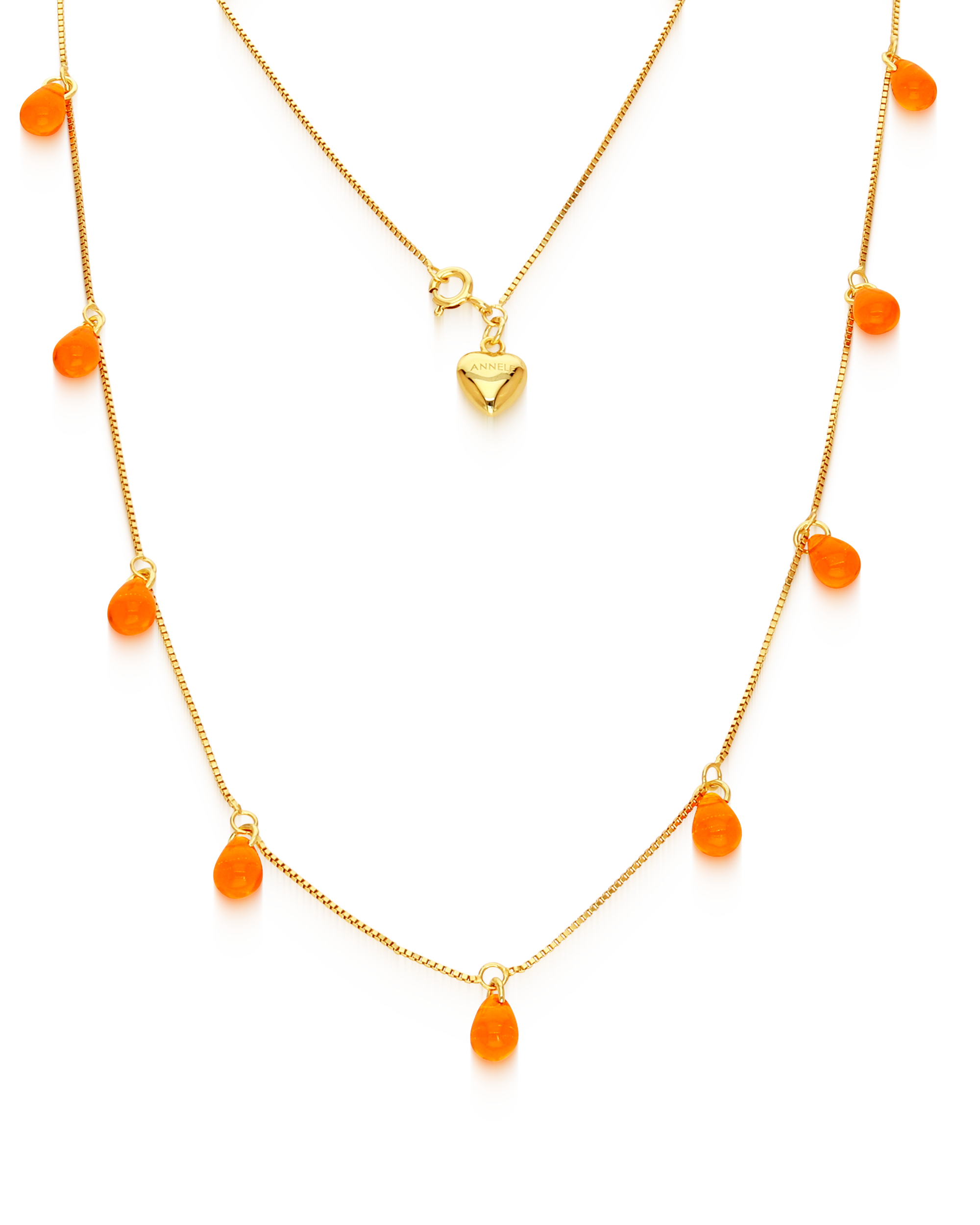 Fuzzy Peach Necklace