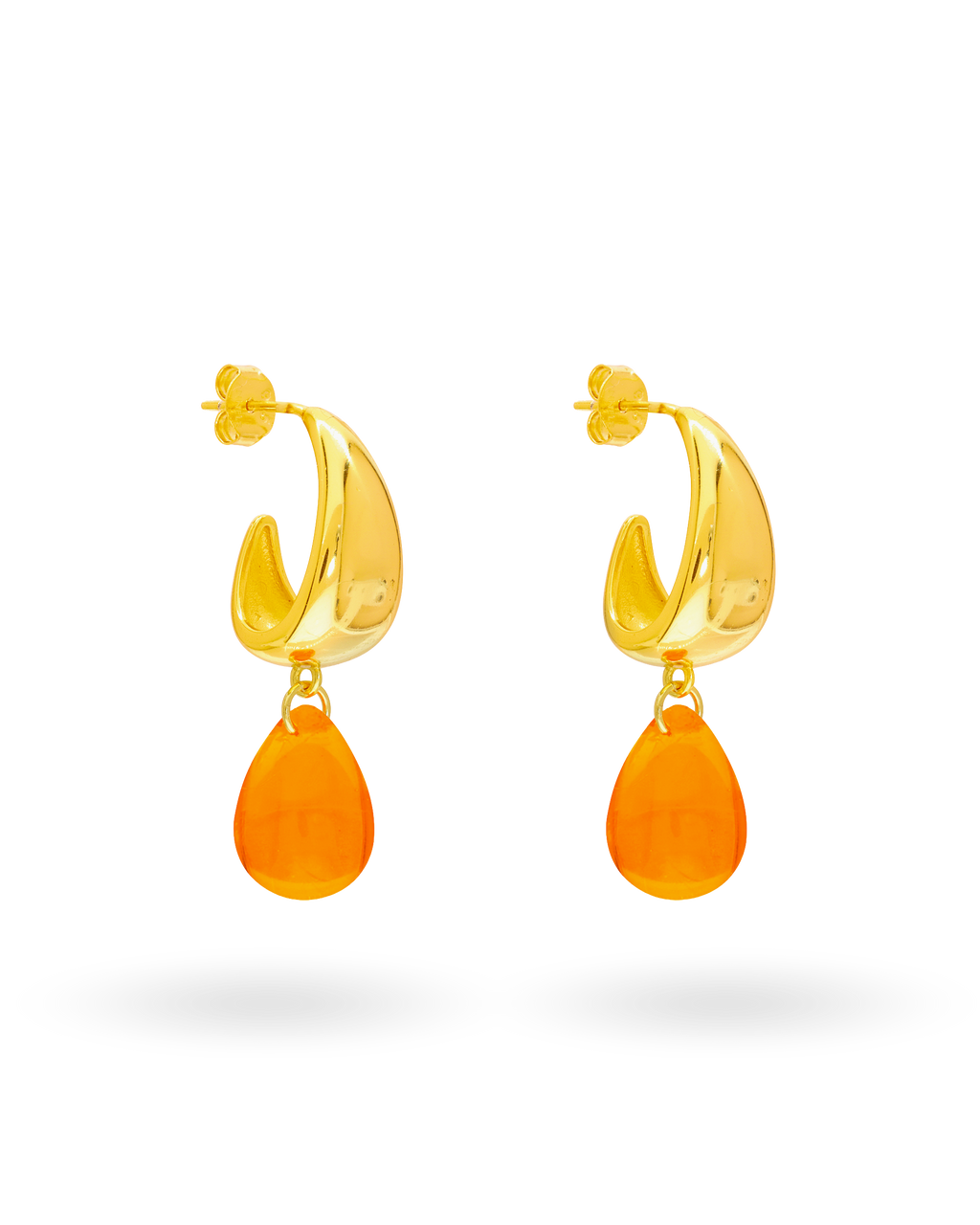 Orange Drop Earrings