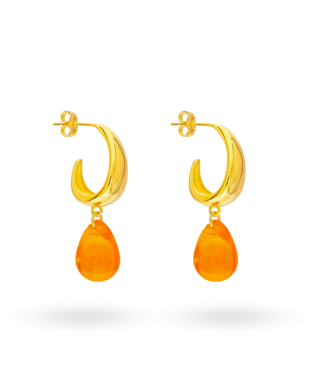 Orange Drop Earrings