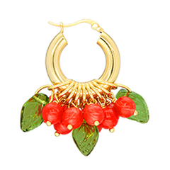 Lingonberry Beret Earrings