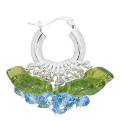 Mini Blueberry Fields Forever Earrings in Silver