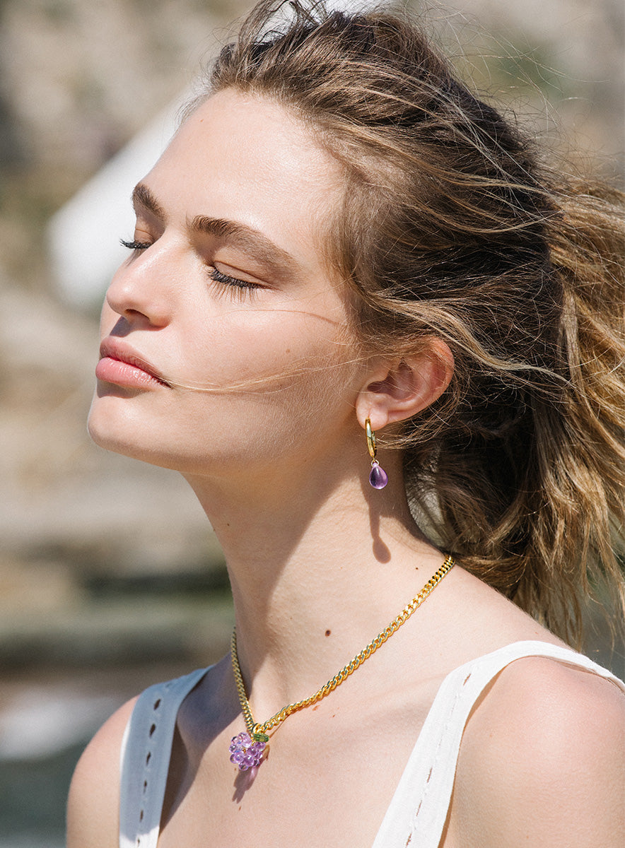 Sugar Drop Violet Earrings