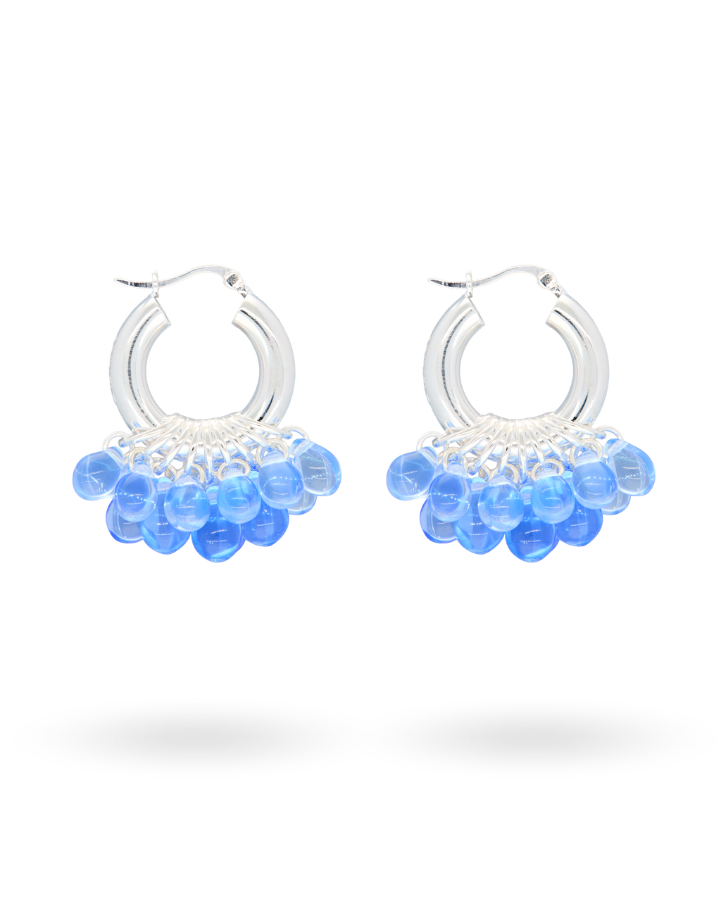 Wavy Baby Earrings in Silver