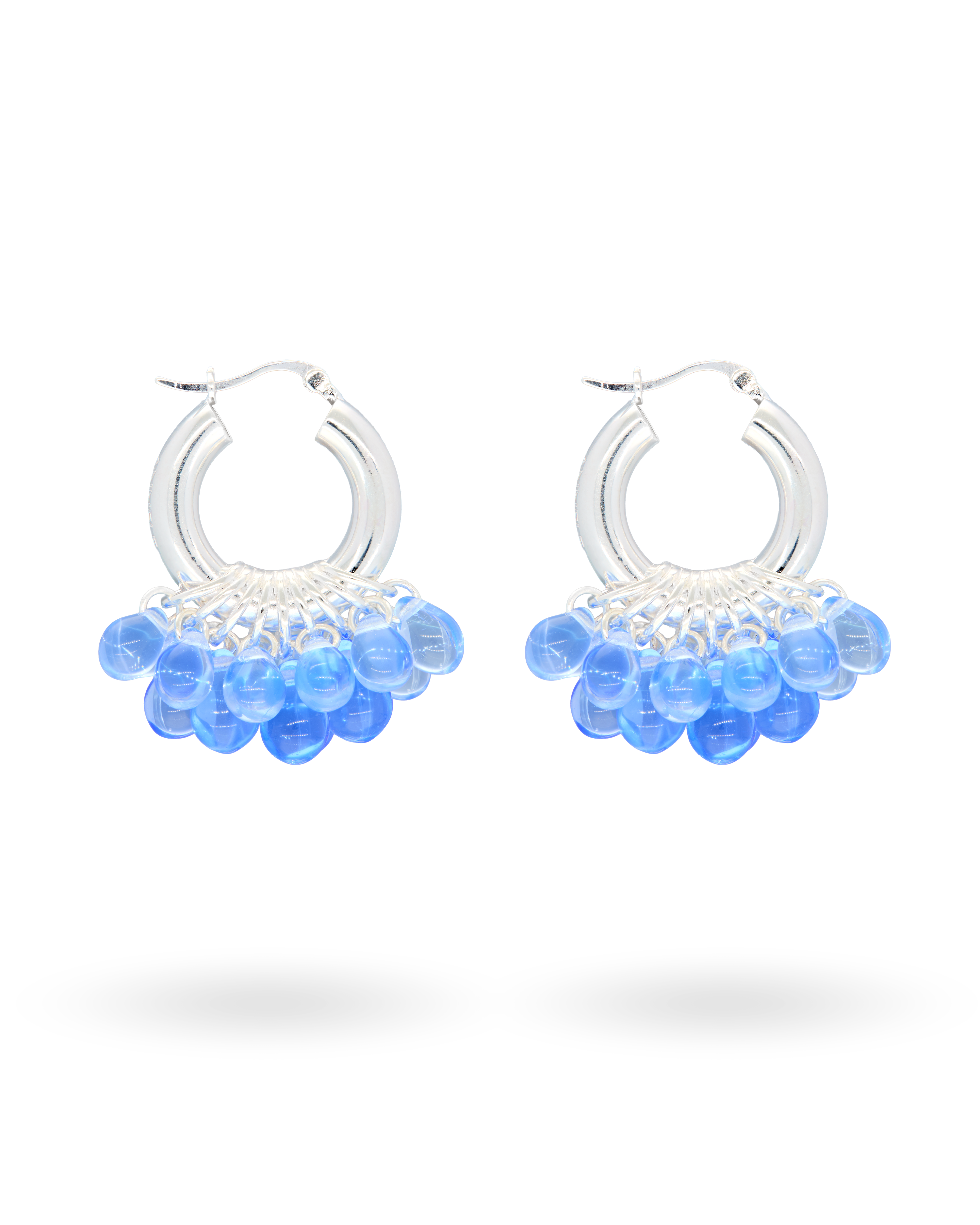 Wavy Baby Earrings in Silver