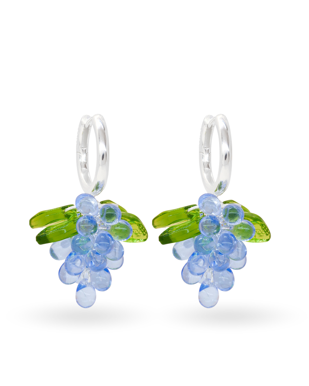 Blueberry Jelly Earrings in Silver