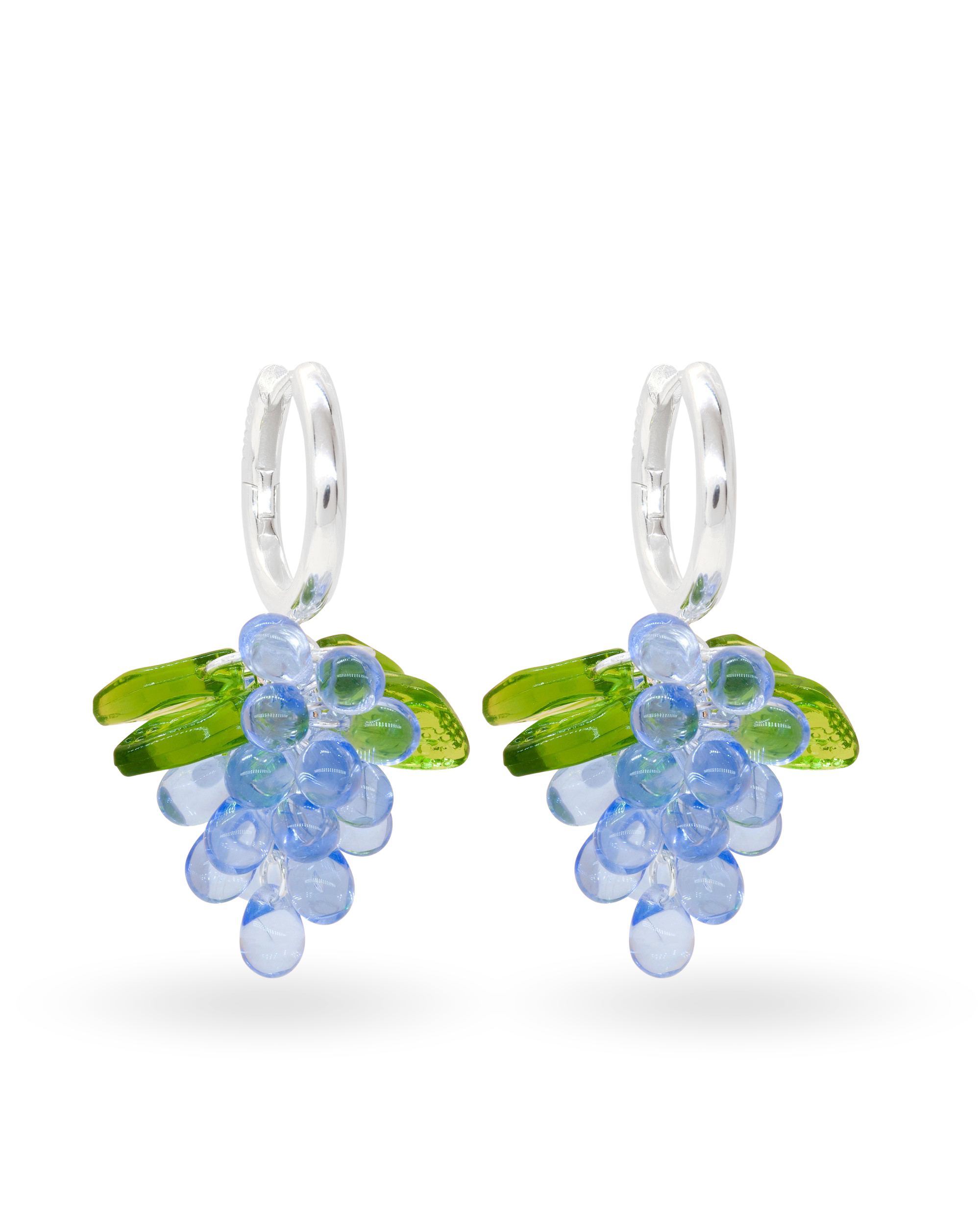 Blueberry Jelly Earrings in Silver
