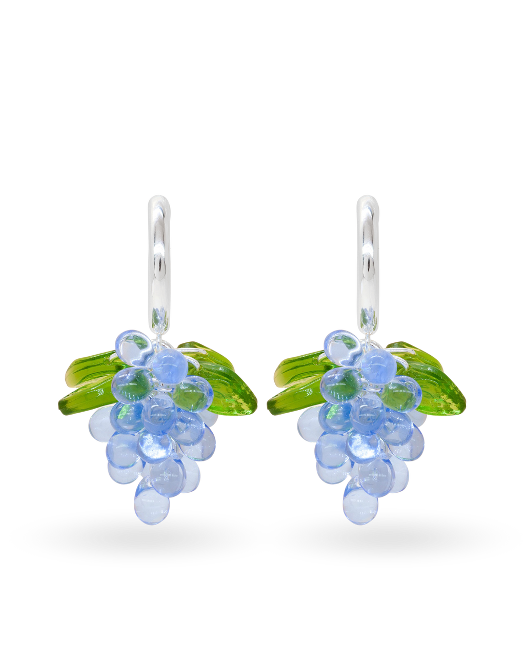 Blueberry Jelly Earrings in Silver
